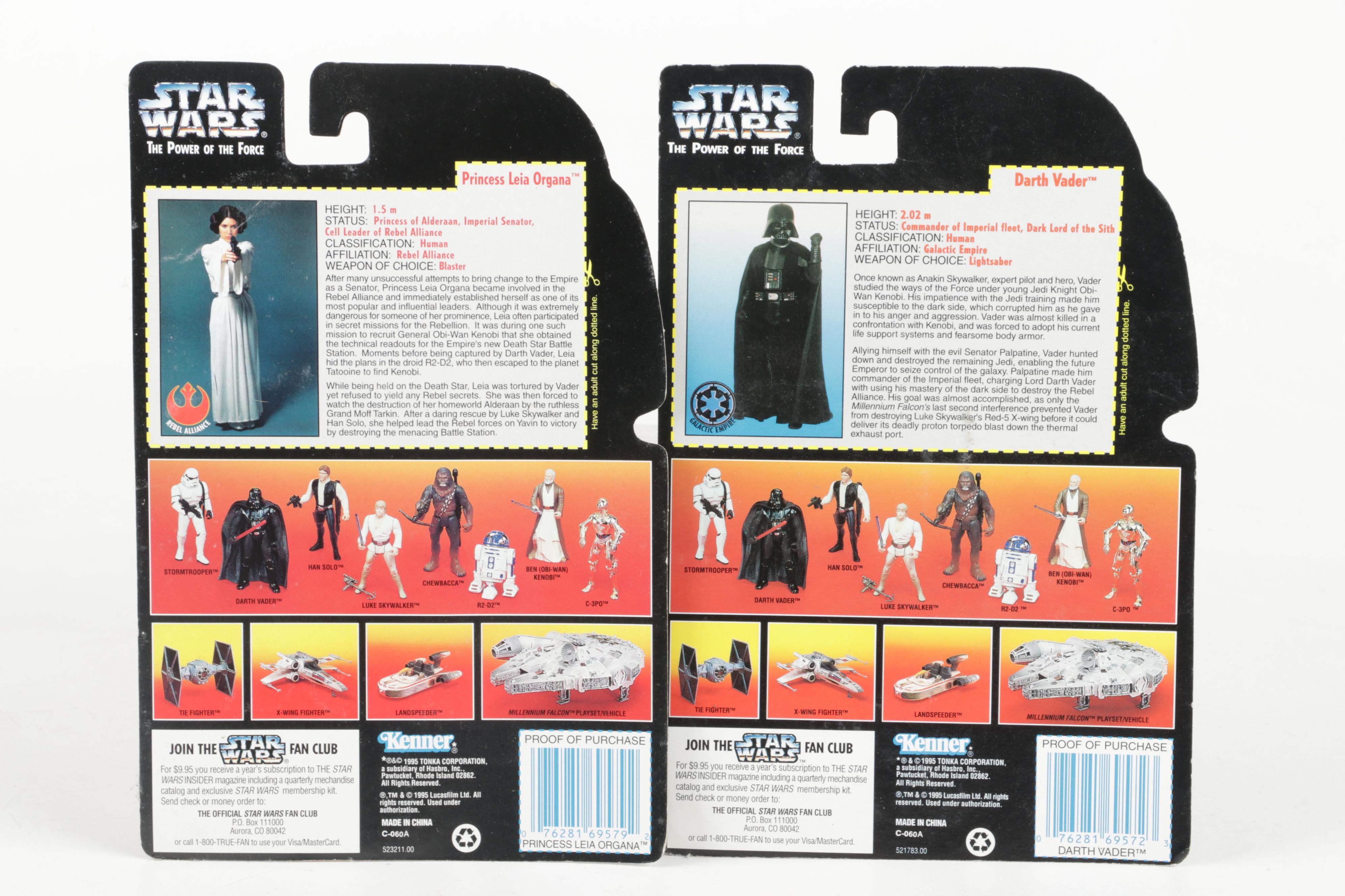 Kenner Star Wars "Darth Vader", "Princess Leia" and More Action Figures