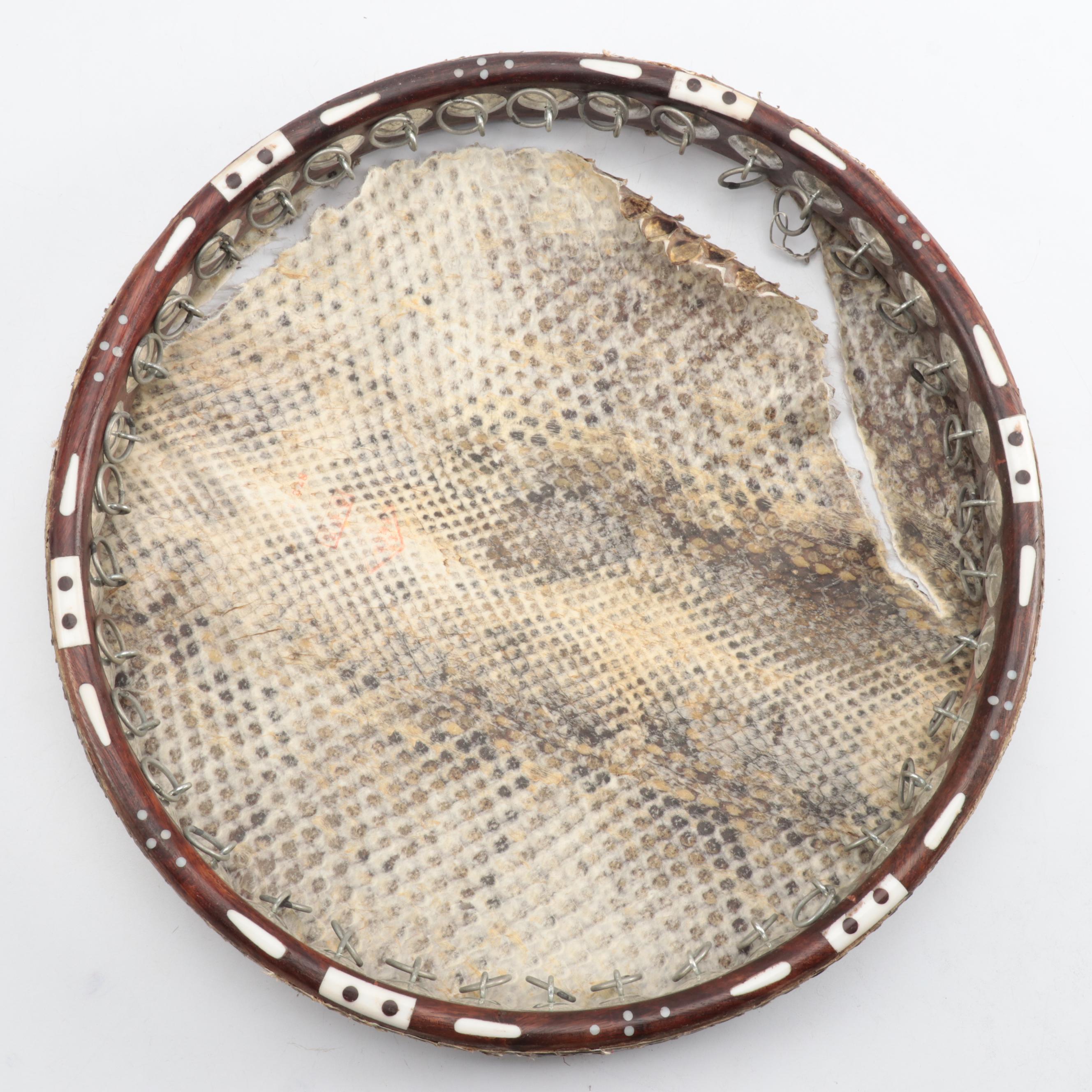 Moroccan Tbilat Drum, Persian Daf Drum and Tourist Maracas and Hand Drums