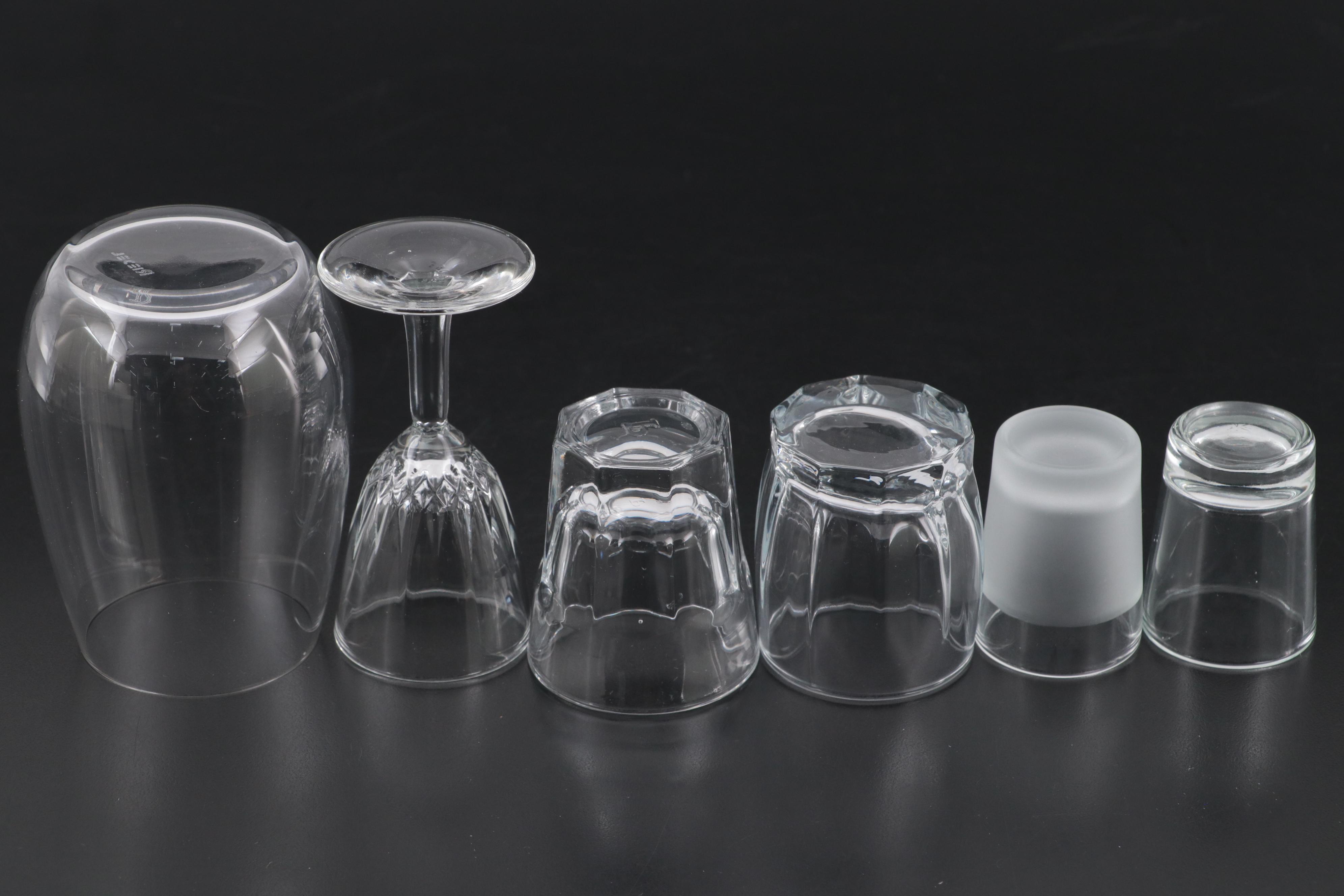 Riedel "O" Crystal Stemless Wine Glasses with French Cordials and Other Glasses