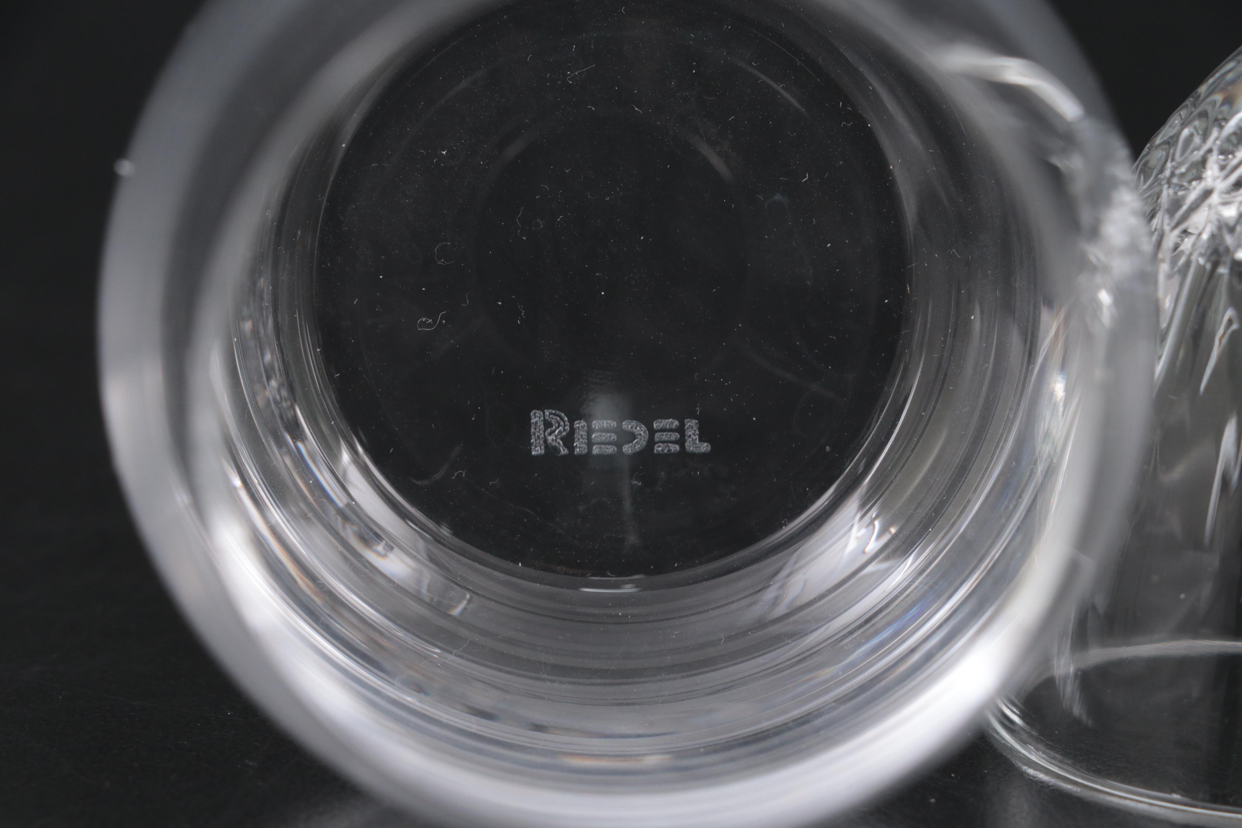 Riedel "O" Crystal Stemless Wine Glasses with French Cordials and Other Glasses