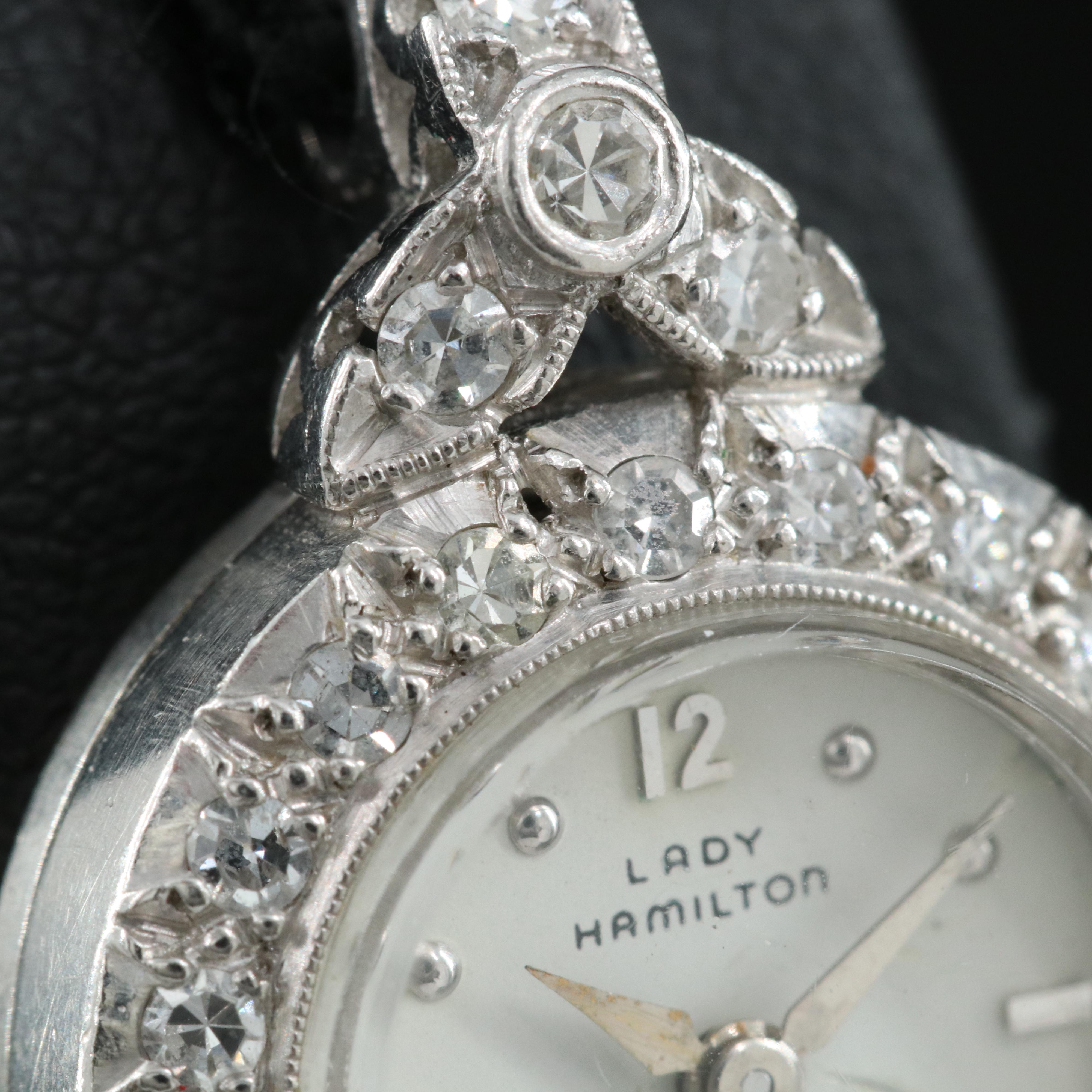 Lady Hamilton Platinum and Diamond Vintage Watch
