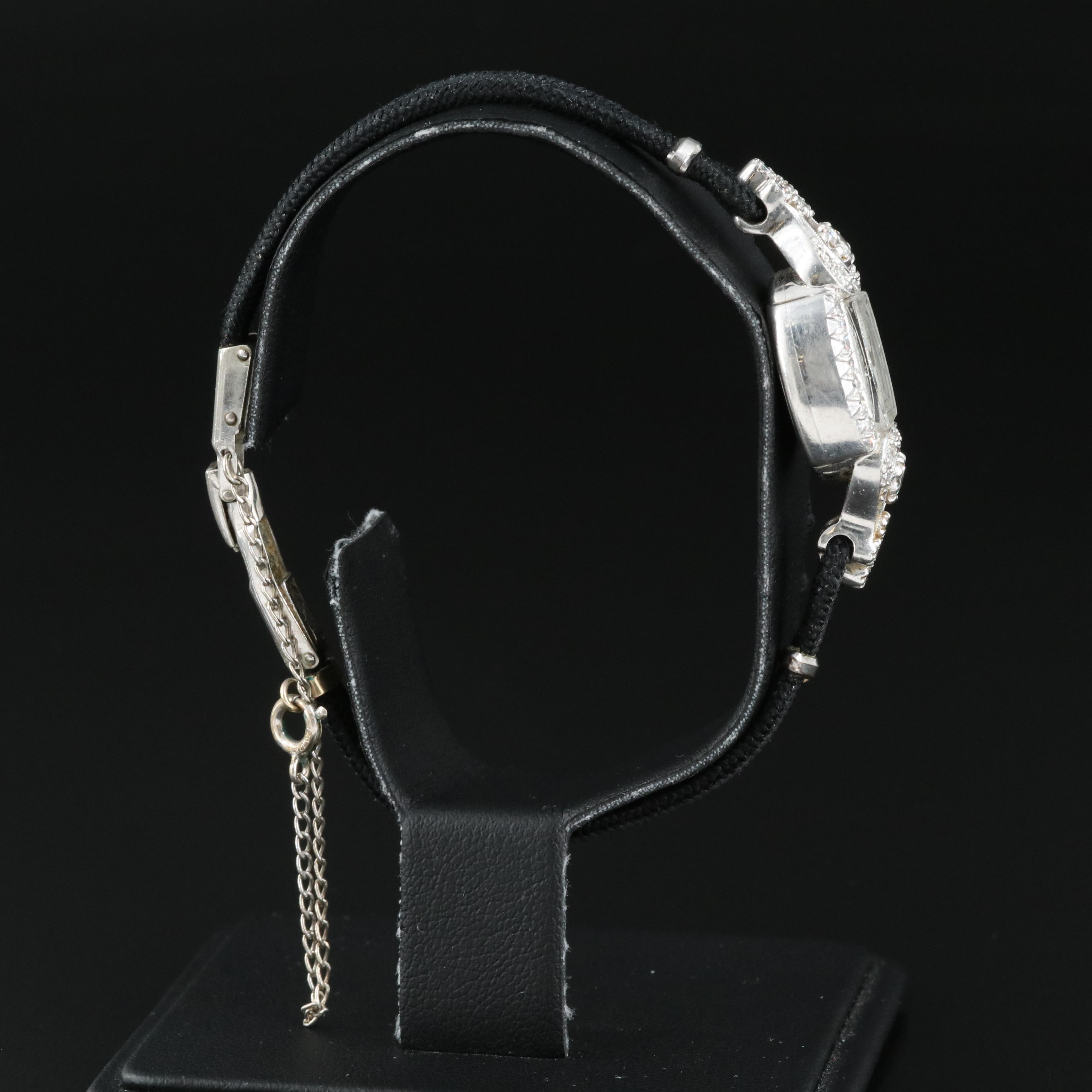 Platinum and Diamond Lady Hamilton Vintage Manual-Wind Watch