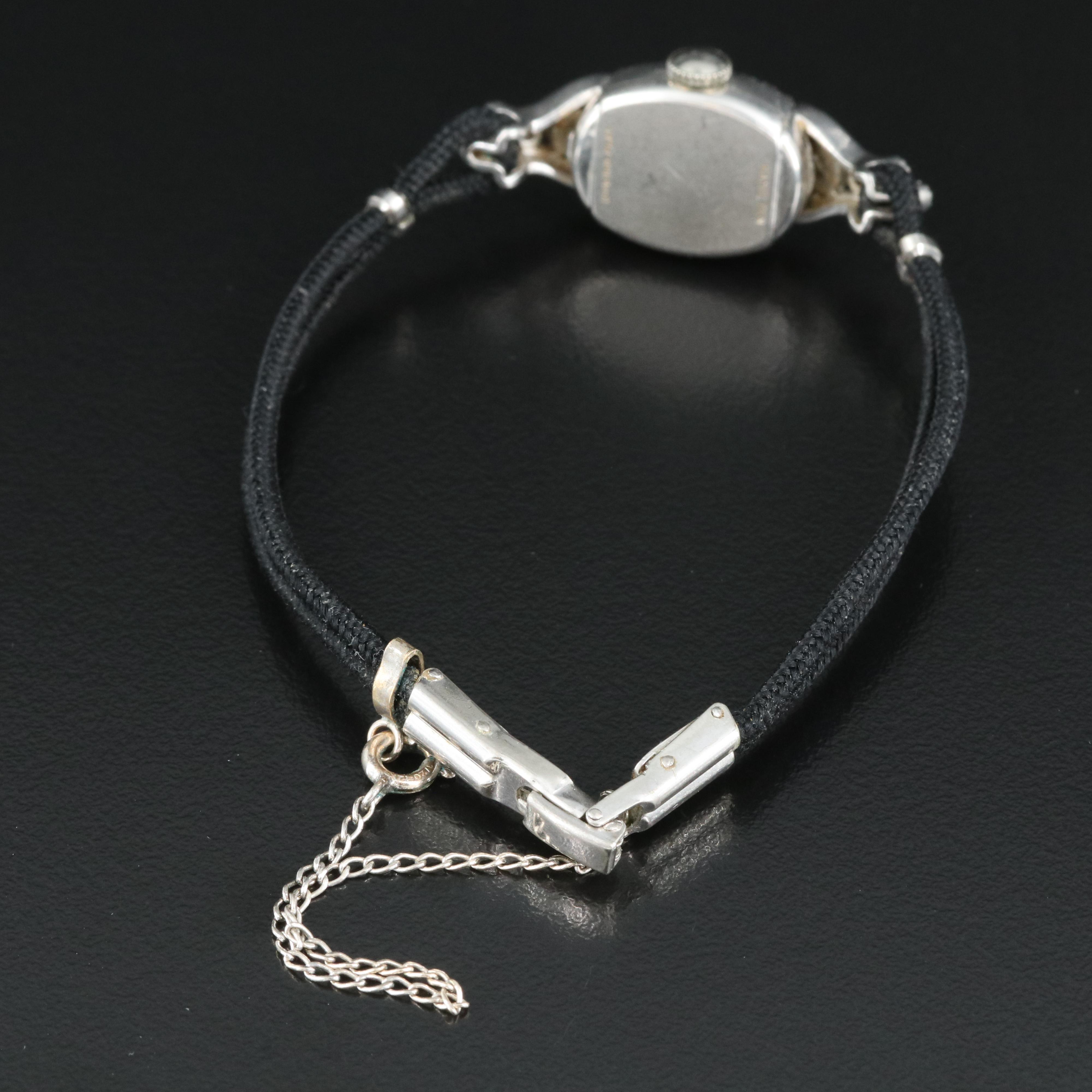 Platinum and Diamond Lady Hamilton Vintage Manual-Wind Watch