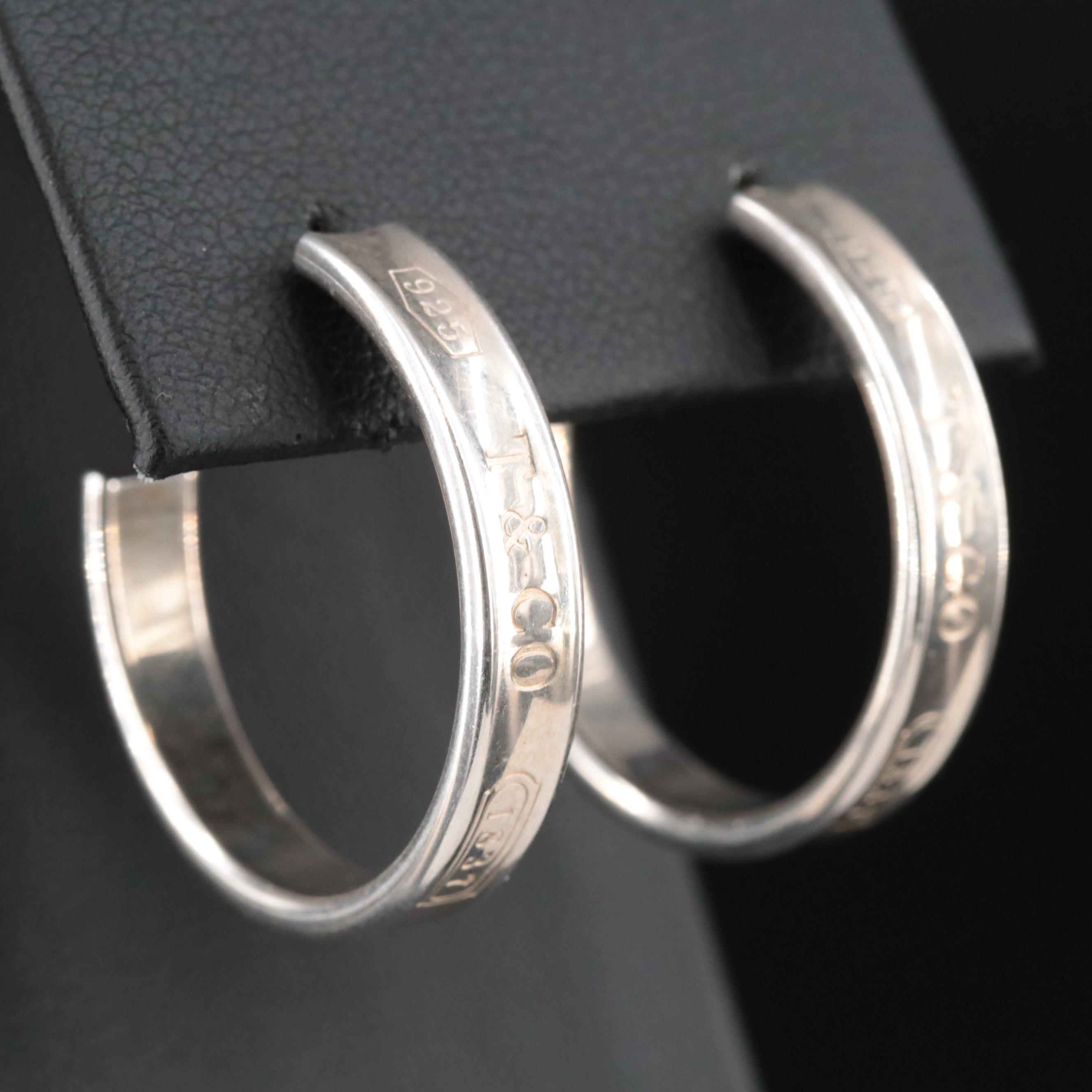 Tiffany & Co. "1837" Sterling Hoop Earrings
