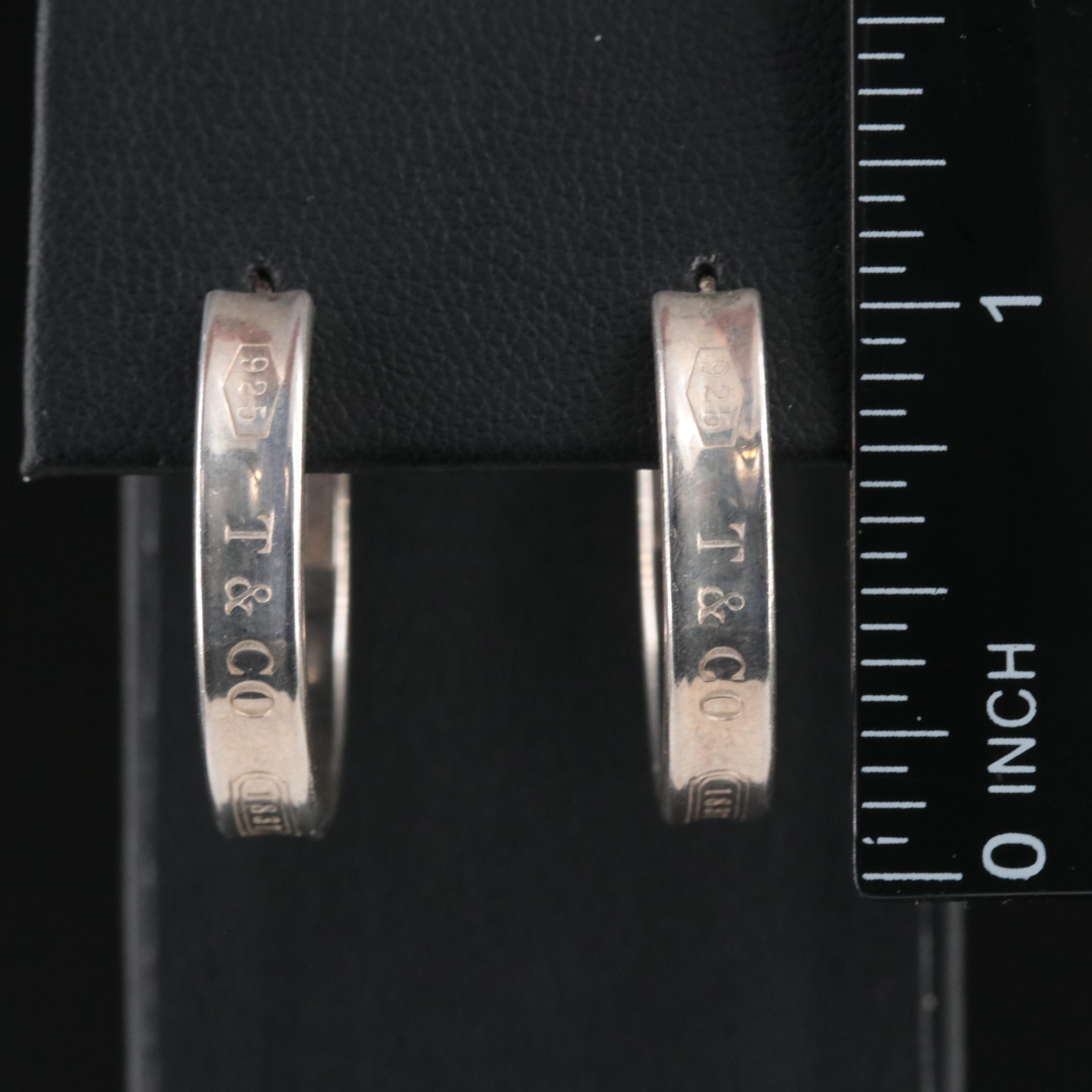 Tiffany & Co. "1837" Sterling Hoop Earrings