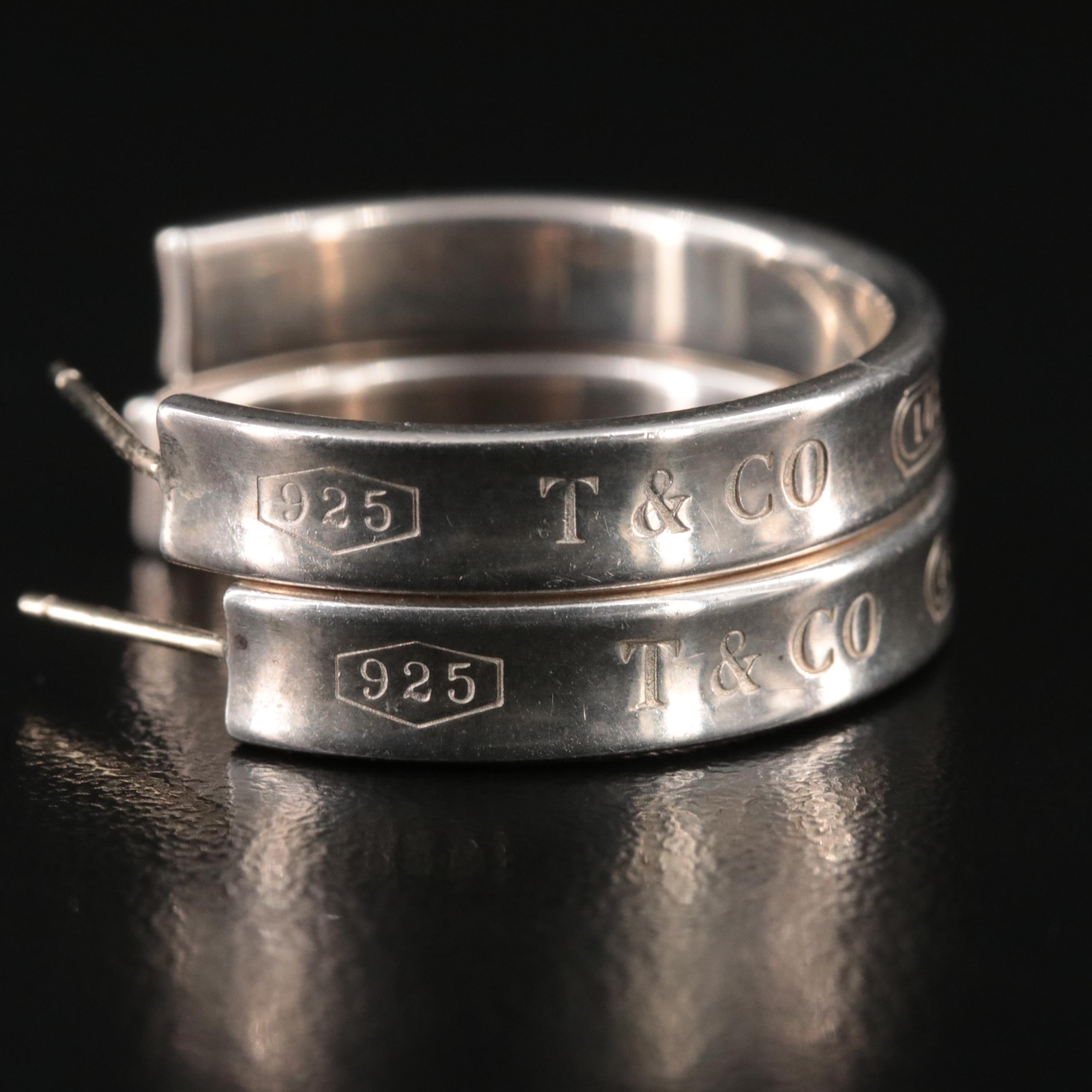 Tiffany & Co. "1837" Sterling Hoop Earrings