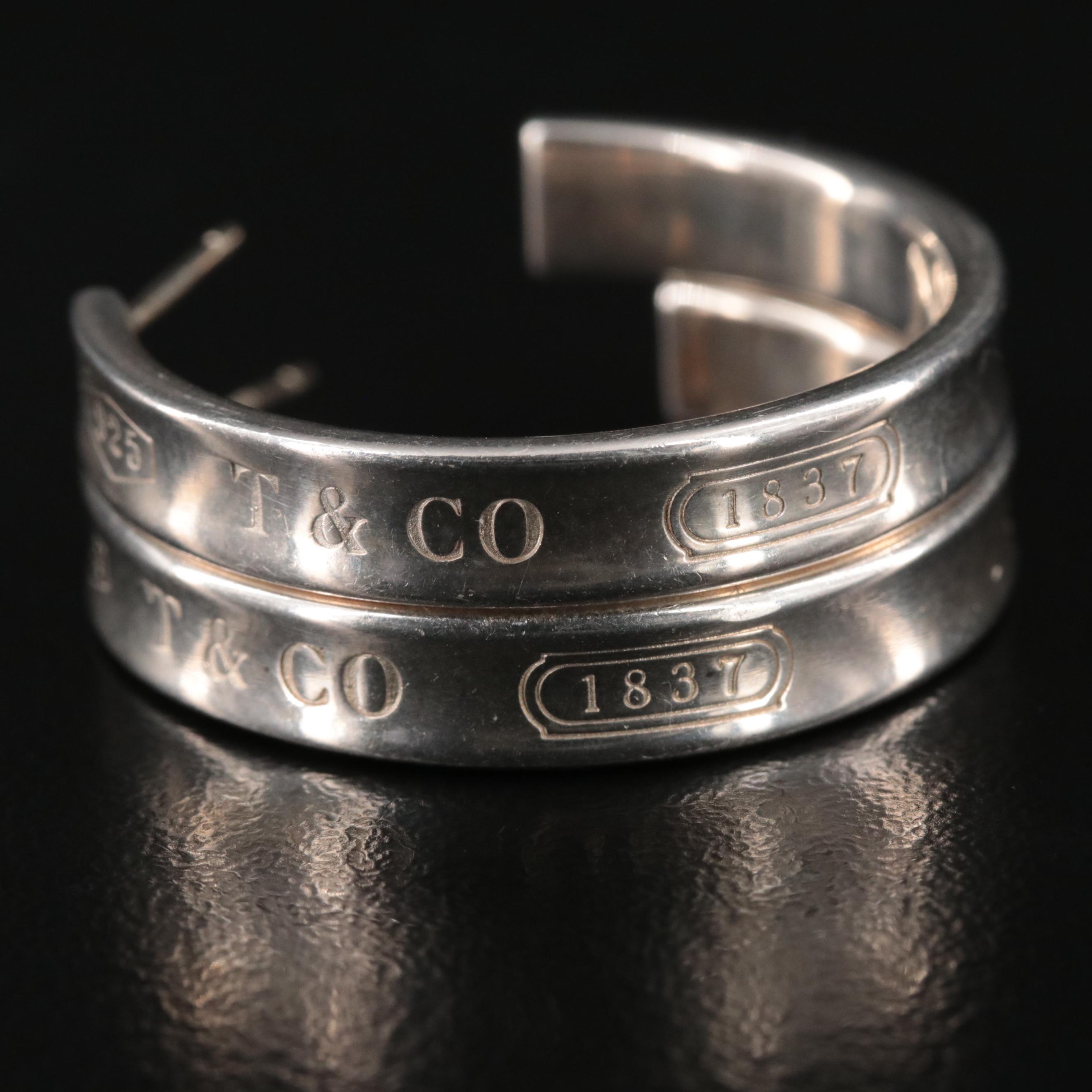 Tiffany & Co. "1837" Sterling Hoop Earrings