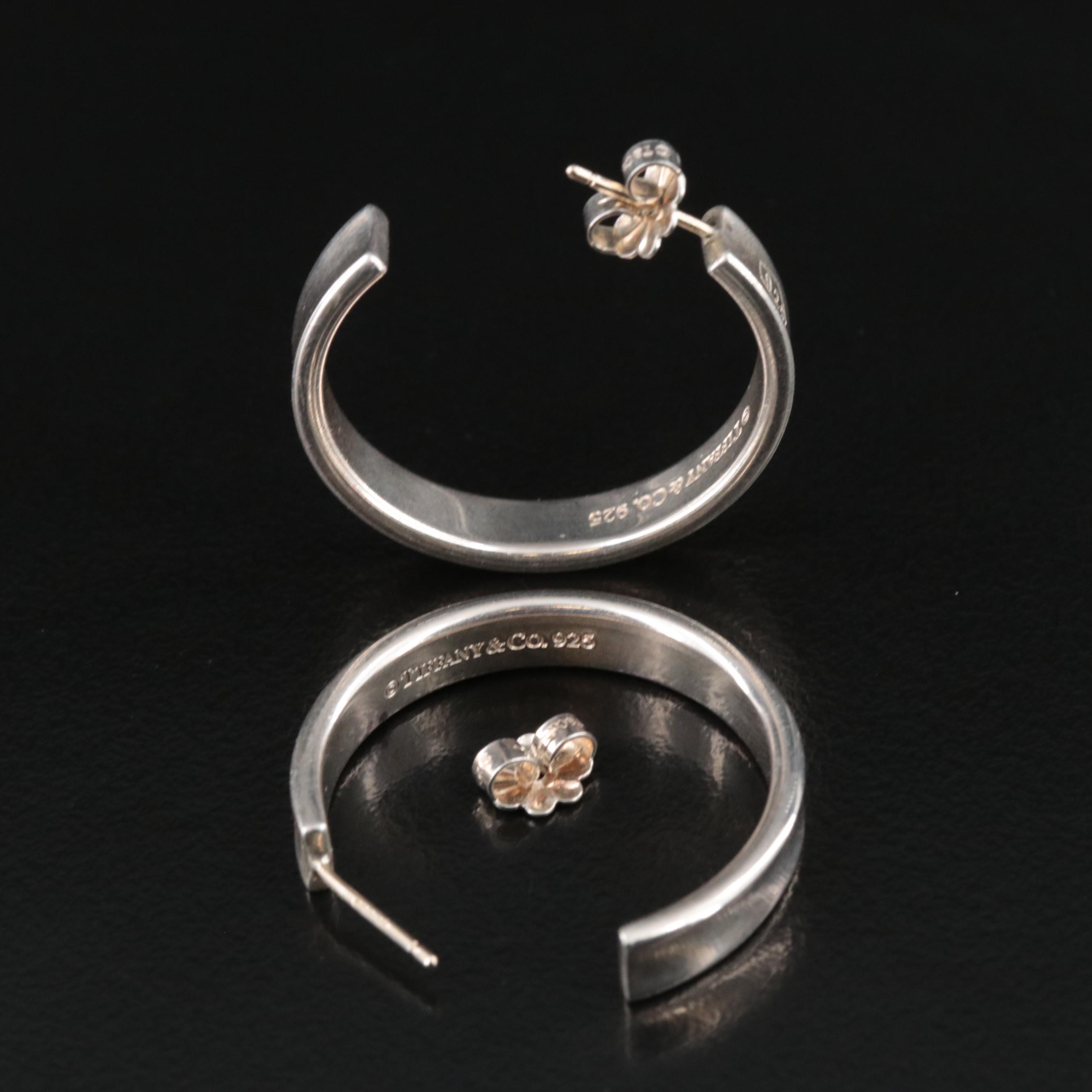 Tiffany & Co. "1837" Sterling Hoop Earrings