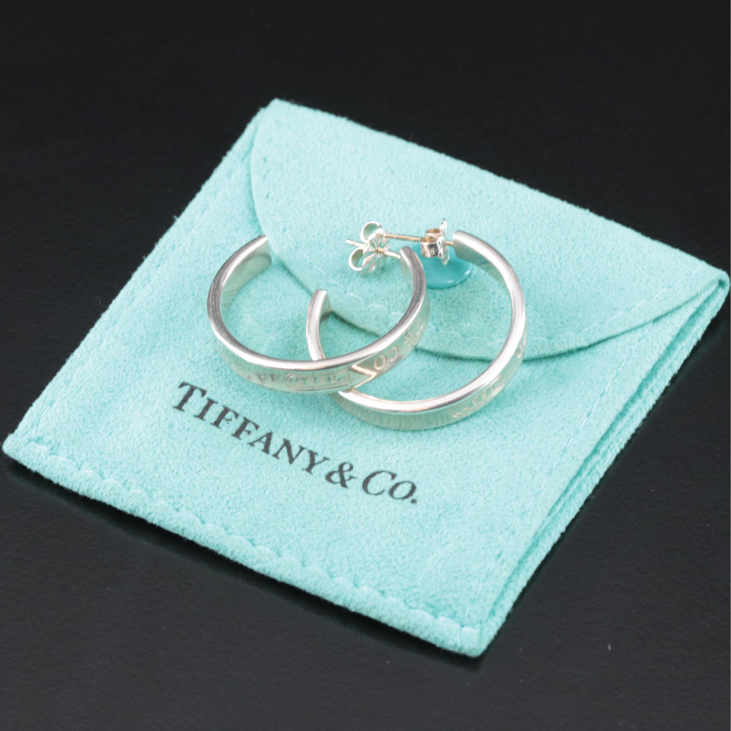 Tiffany & Co. "1837" Sterling Hoop Earrings