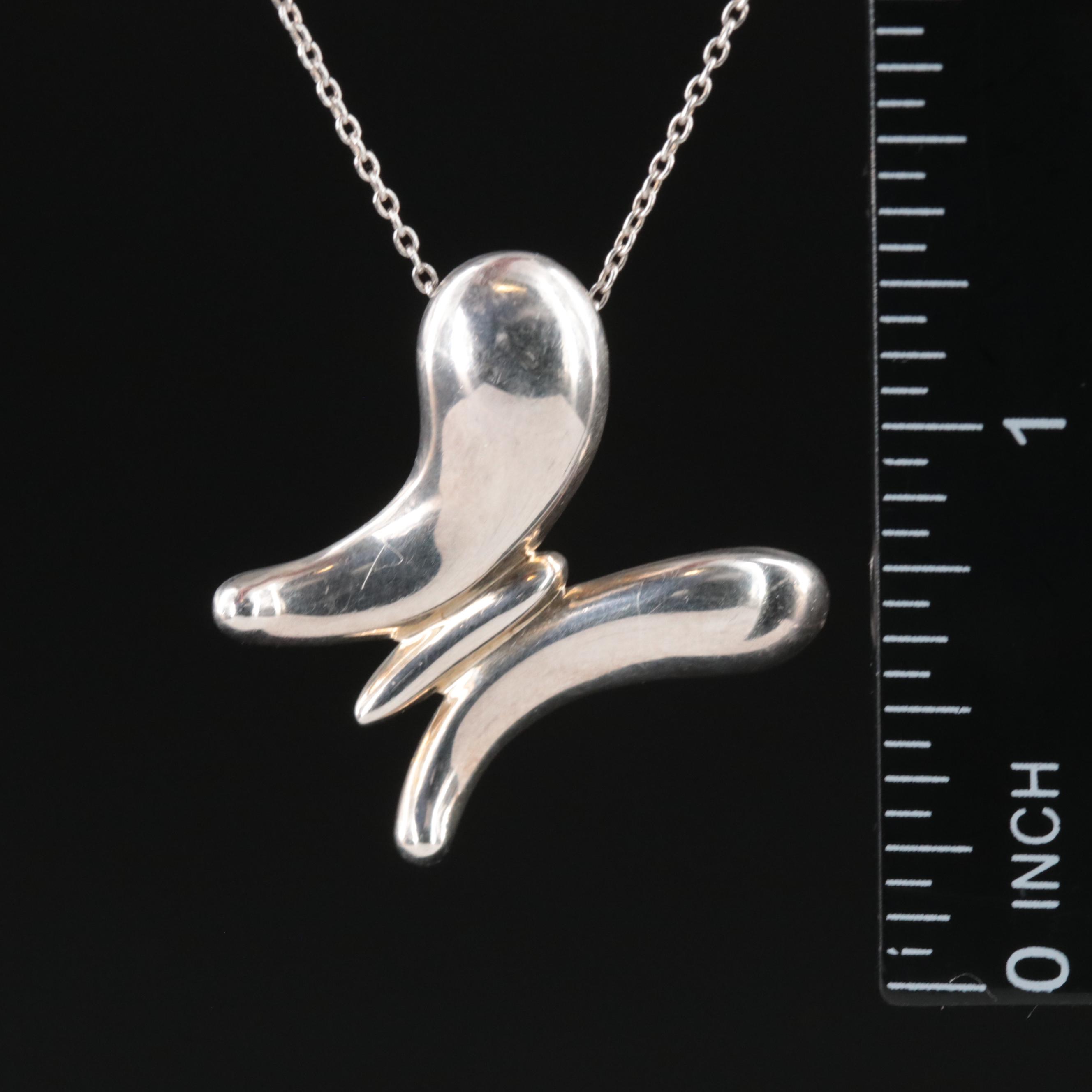 Elsa Peretti for Tiffany & Co. "Nature" Sterling Butterfly Necklace