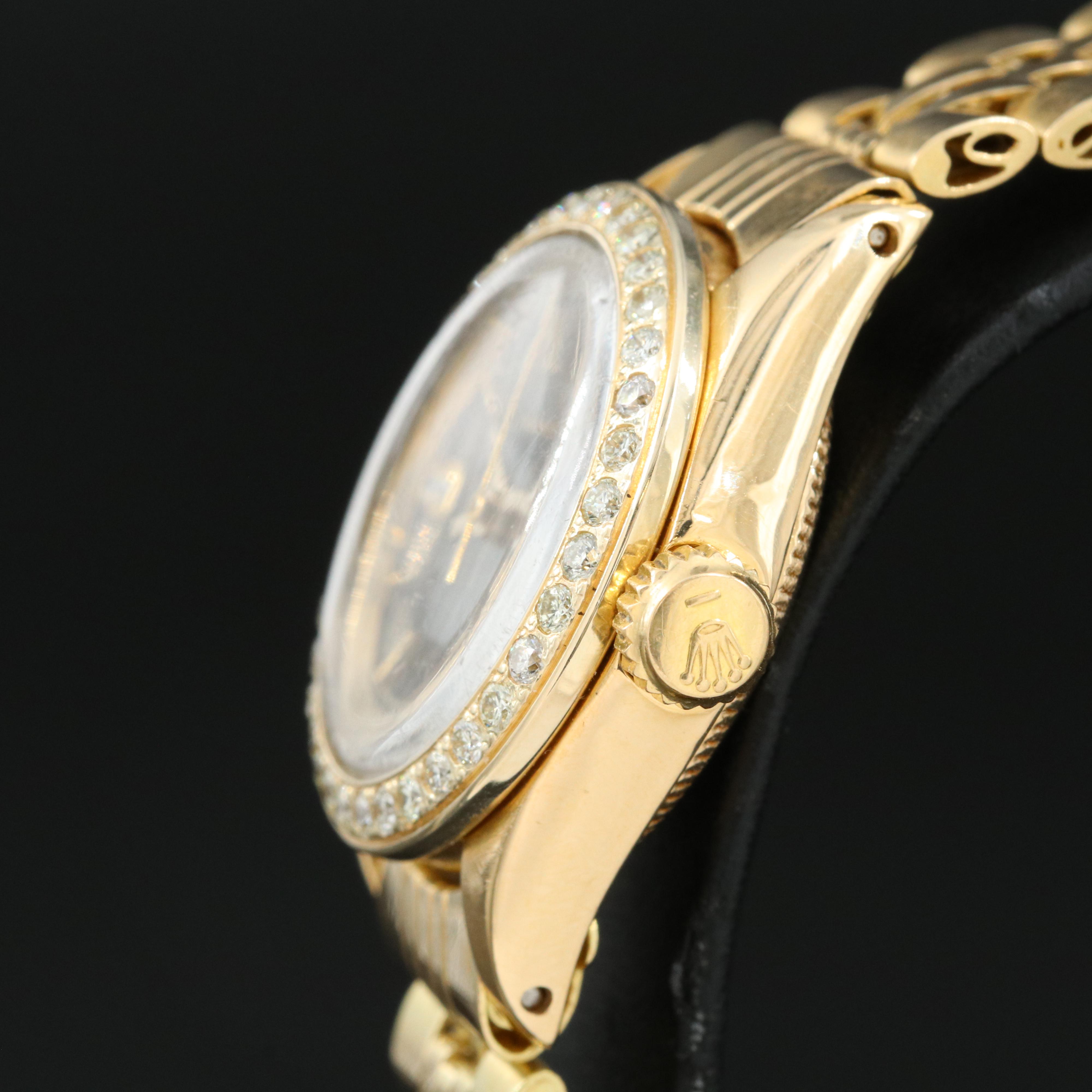1963 Rolex Custom Diamond Dial and Bezel Watch