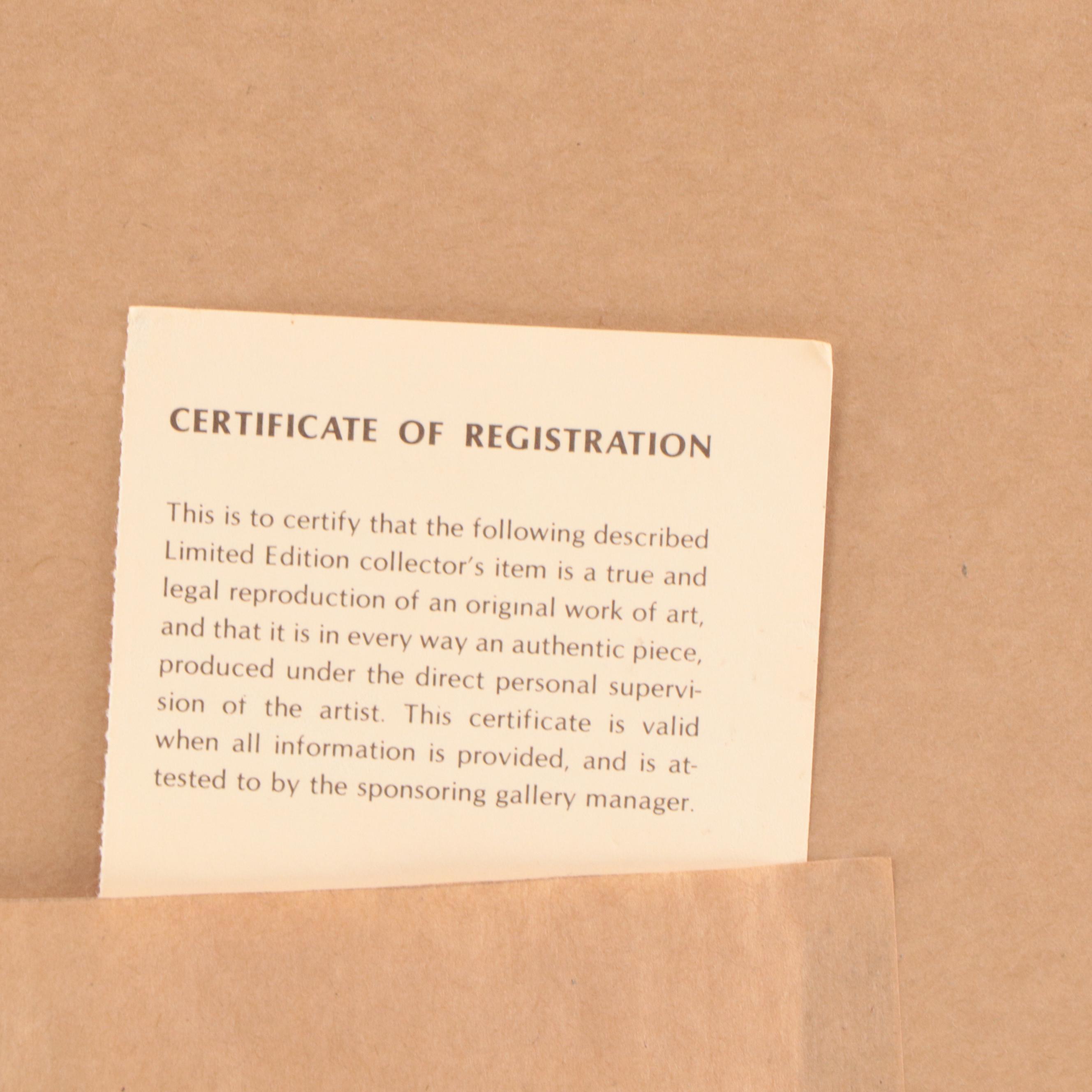 John A. Ruthven Offset Lithograph "Ruddy Duck Family"