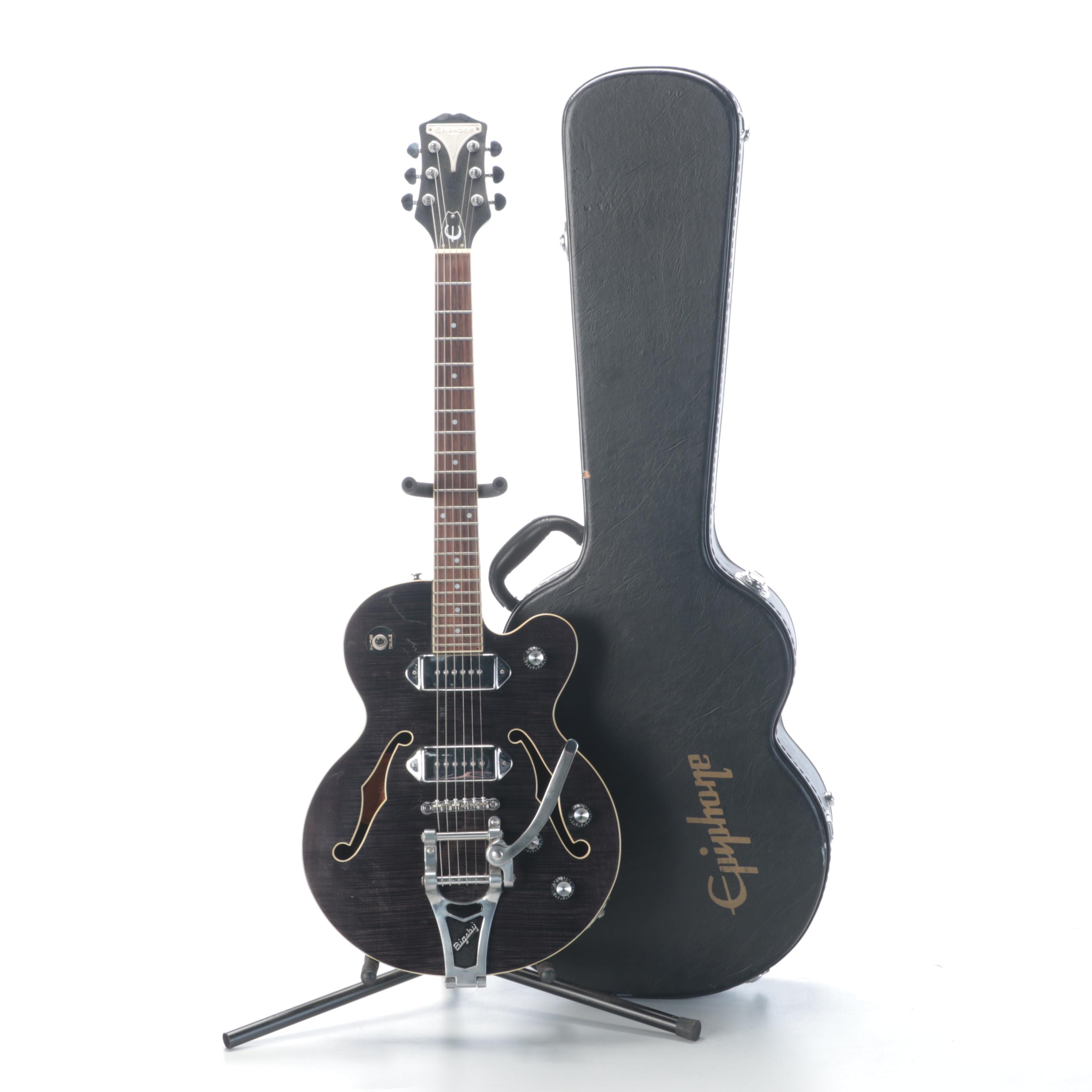 Epiphone Wildkat TB Hollowbody Electric Guitar with Hard Shell Case