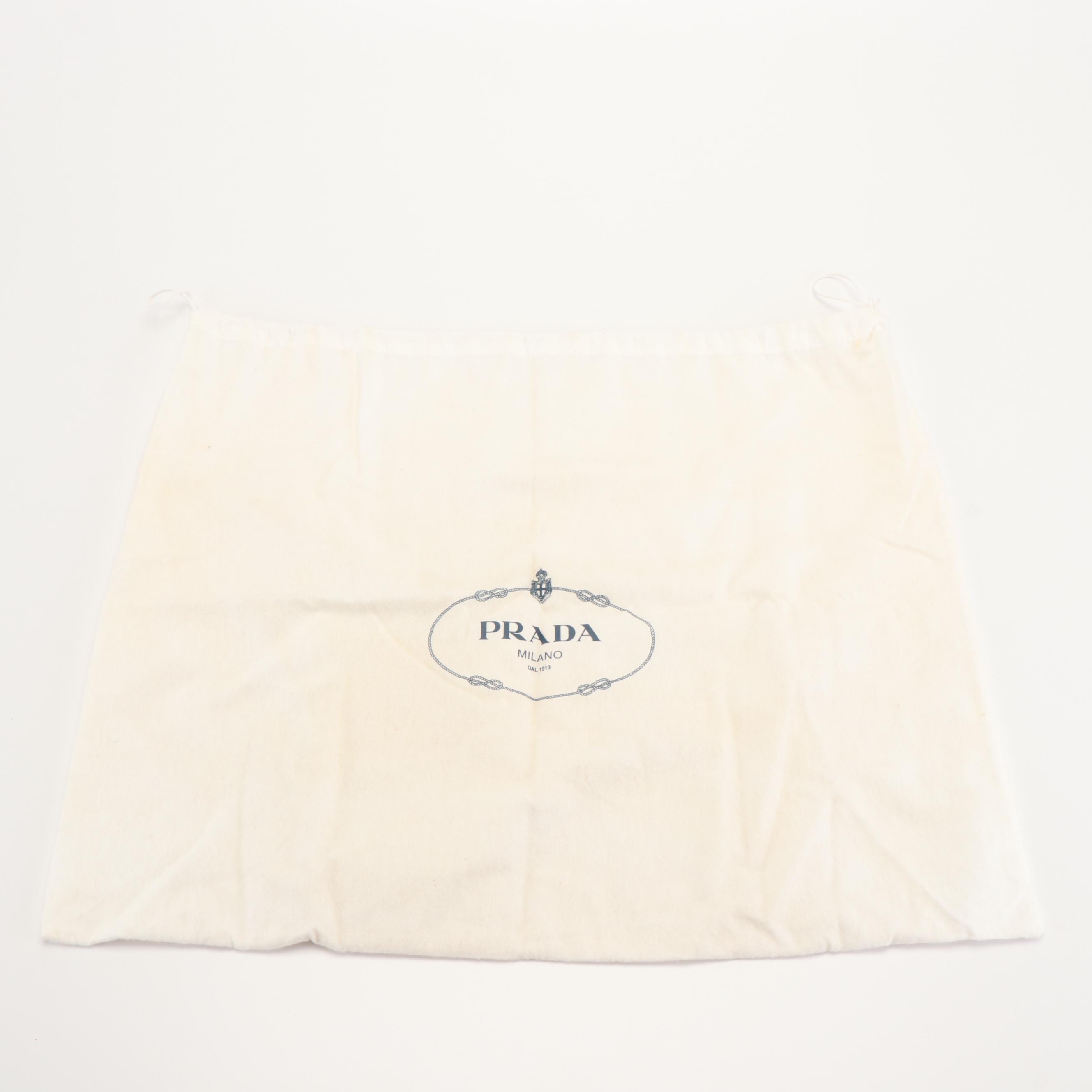 Prada Glace Calfskin Leather Brown Satchel