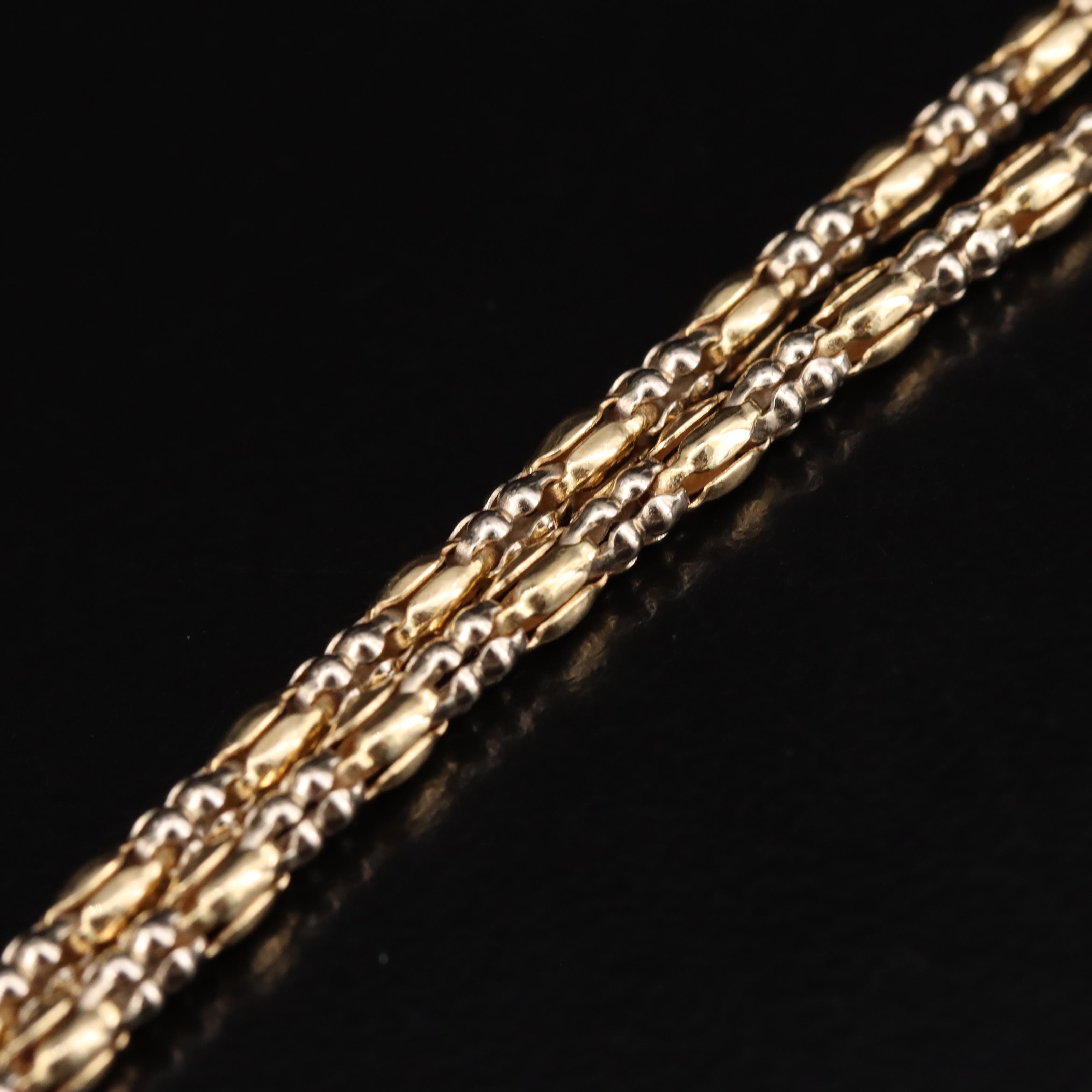 Italian 18K Popcorn Style Chain Necklace