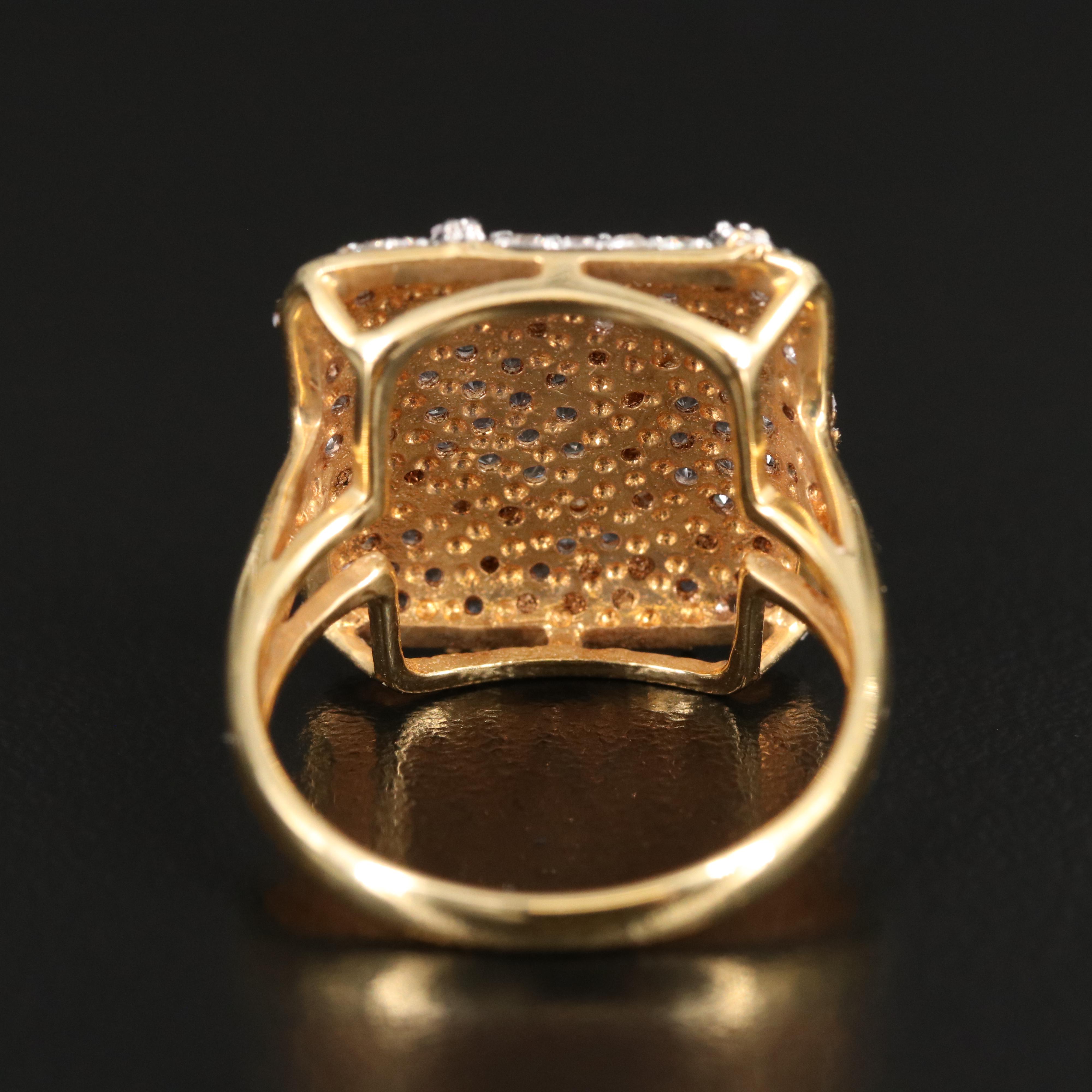 Amayani 18K White Sapphire Square Ring
