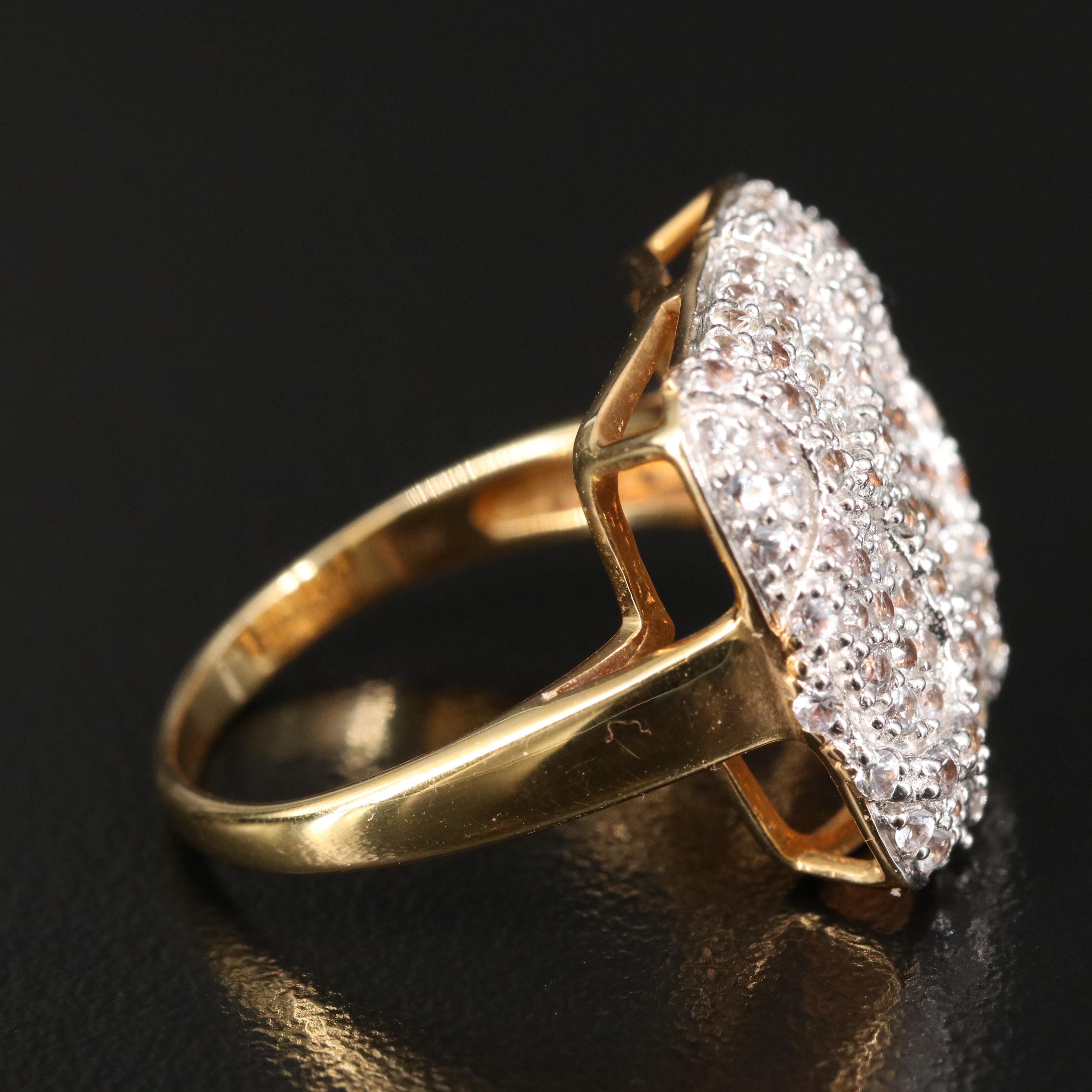 Amayani 18K White Sapphire Square Ring