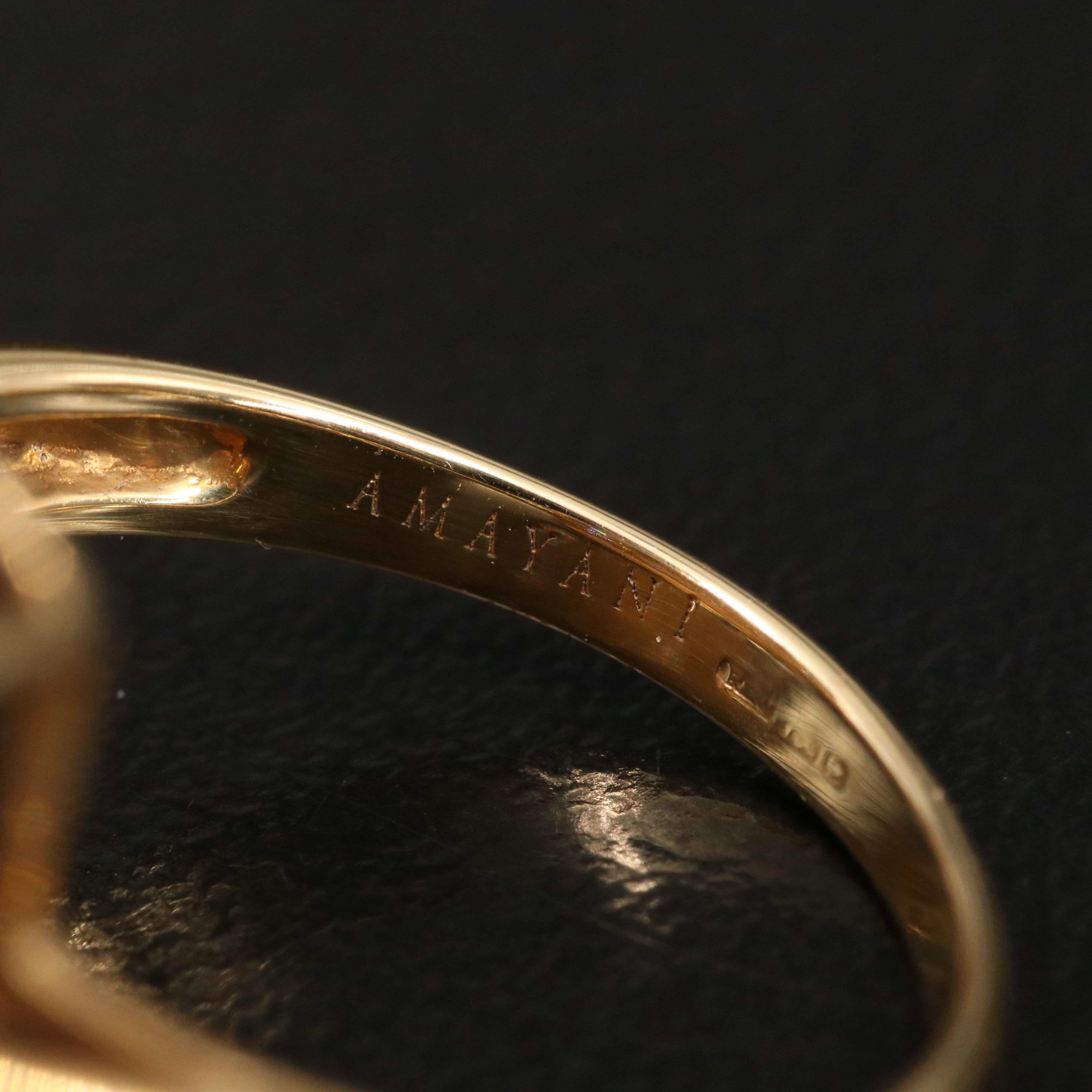 Amayani 18K White Sapphire Square Ring