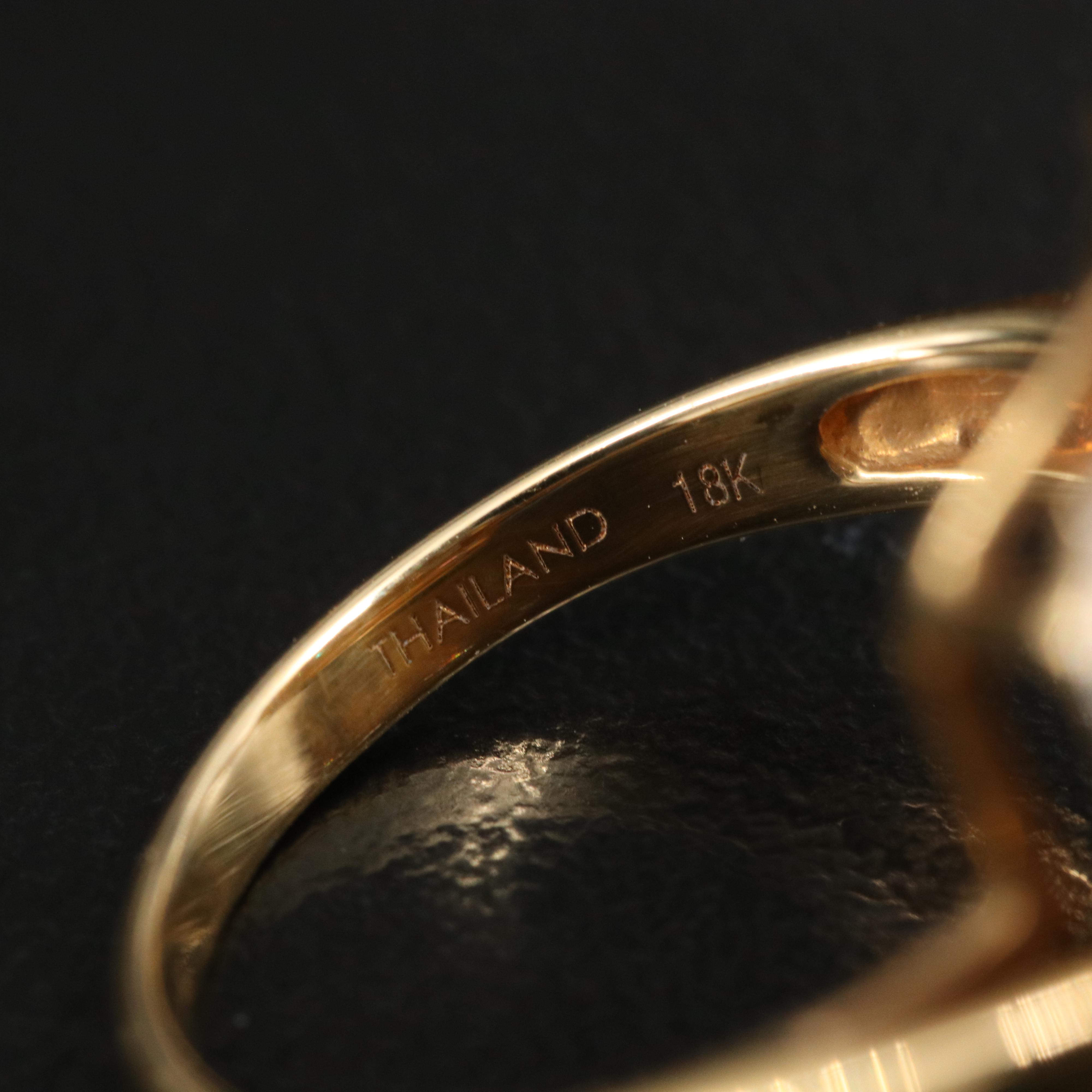 Amayani 18K White Sapphire Square Ring