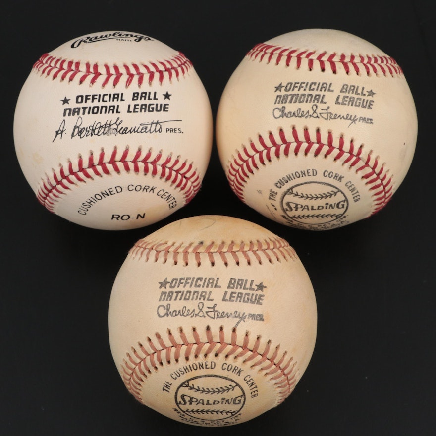 Wee Reese Al Barlick and Ken Reitz Signed Baseballs with More Wee Reese Al Barlick and Ken Reitz Signed Baseballs with More