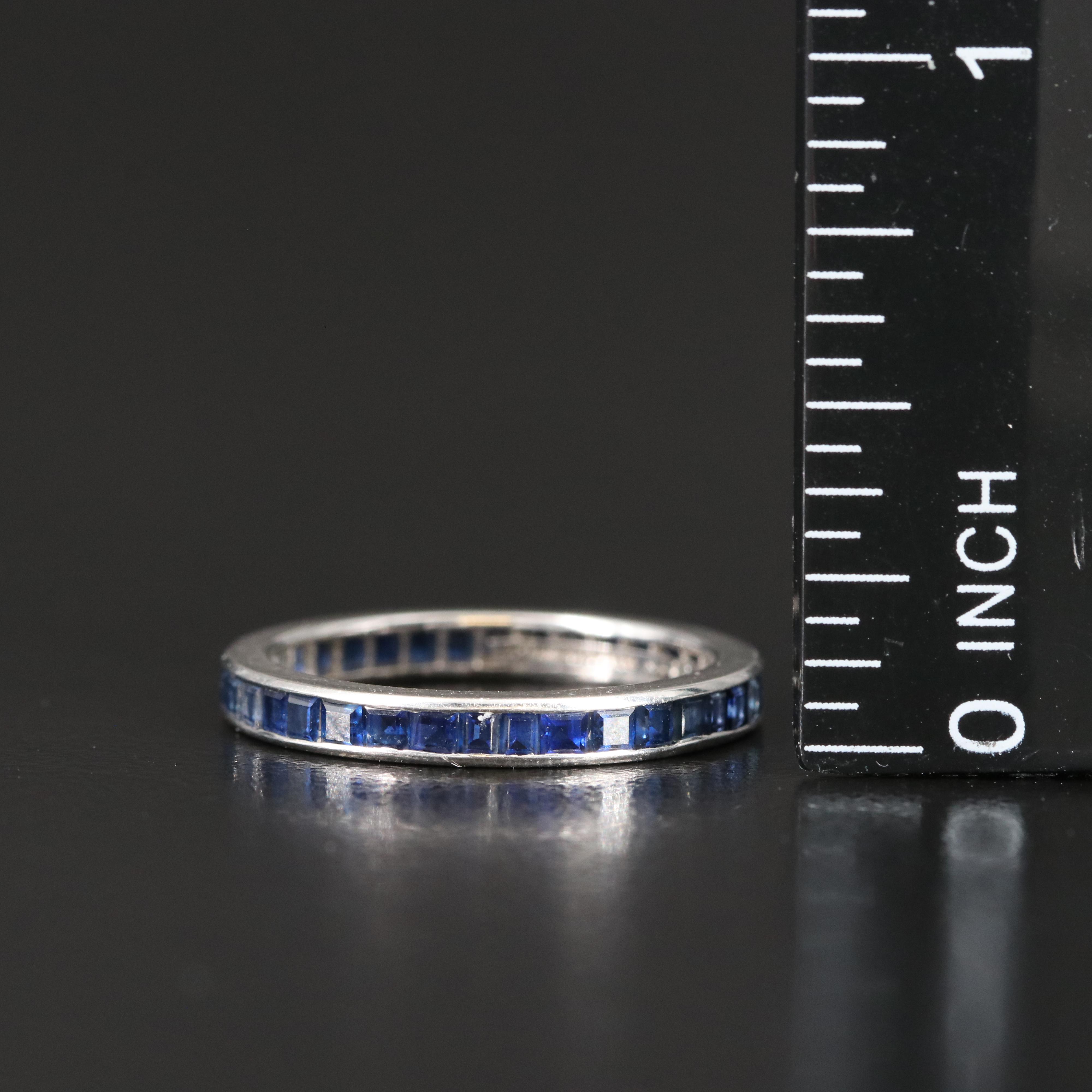 Tiffany & Co. Platinum Sapphire Eternity Ring