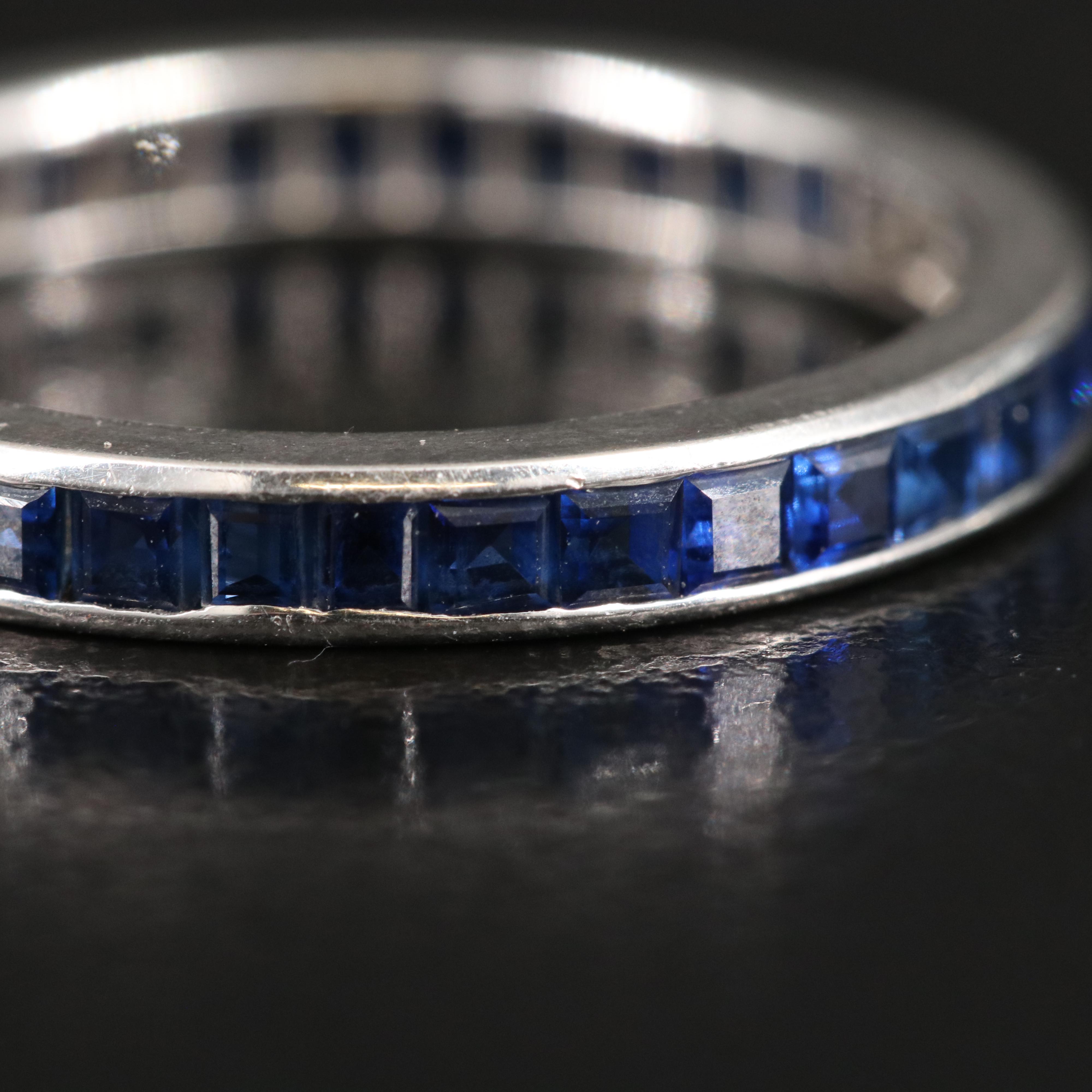 Tiffany & Co. Platinum Sapphire Eternity Ring