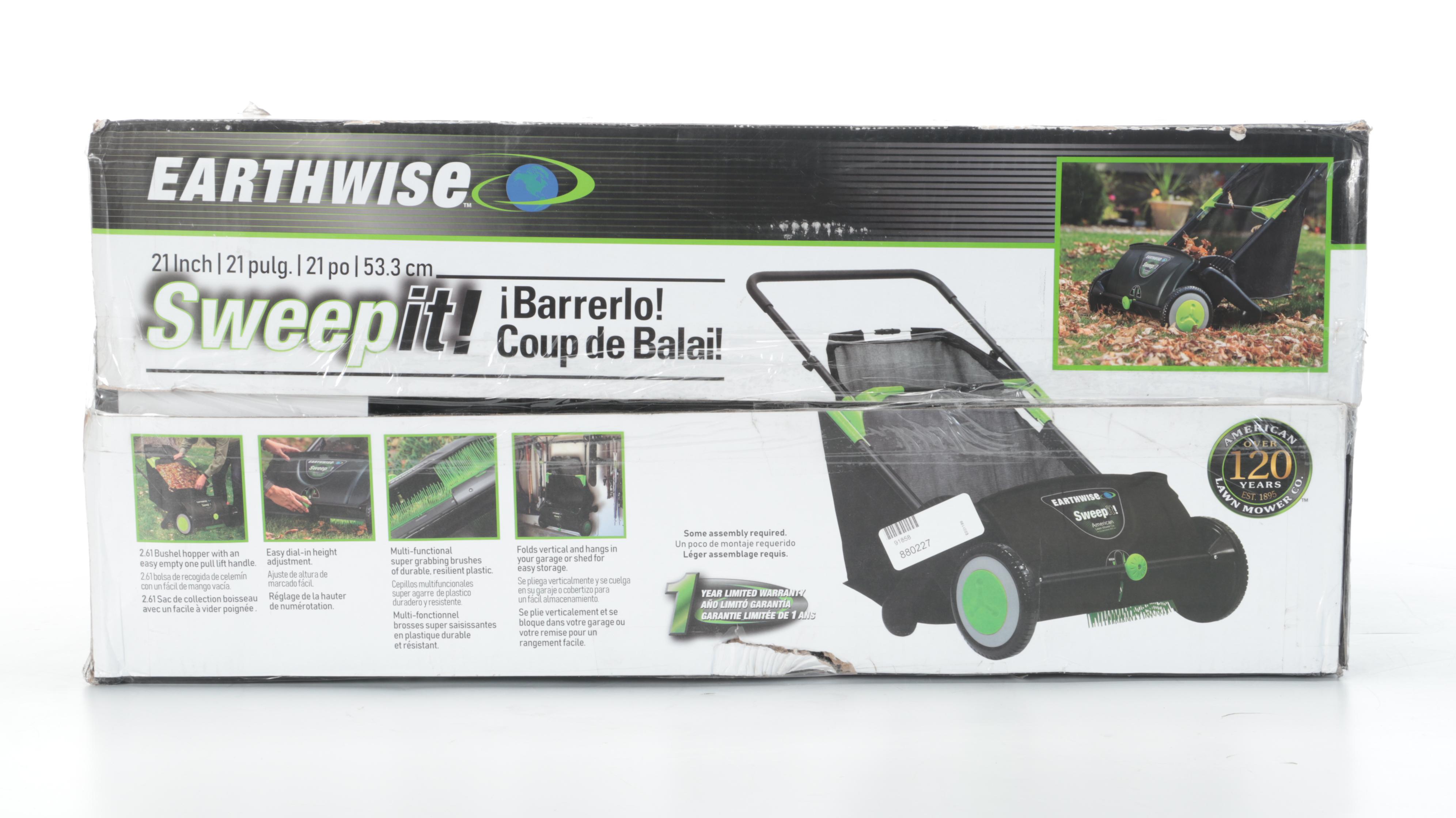 Earthwise Sweep It! Push Leaf and Grass Lawn Sweeper EBTH