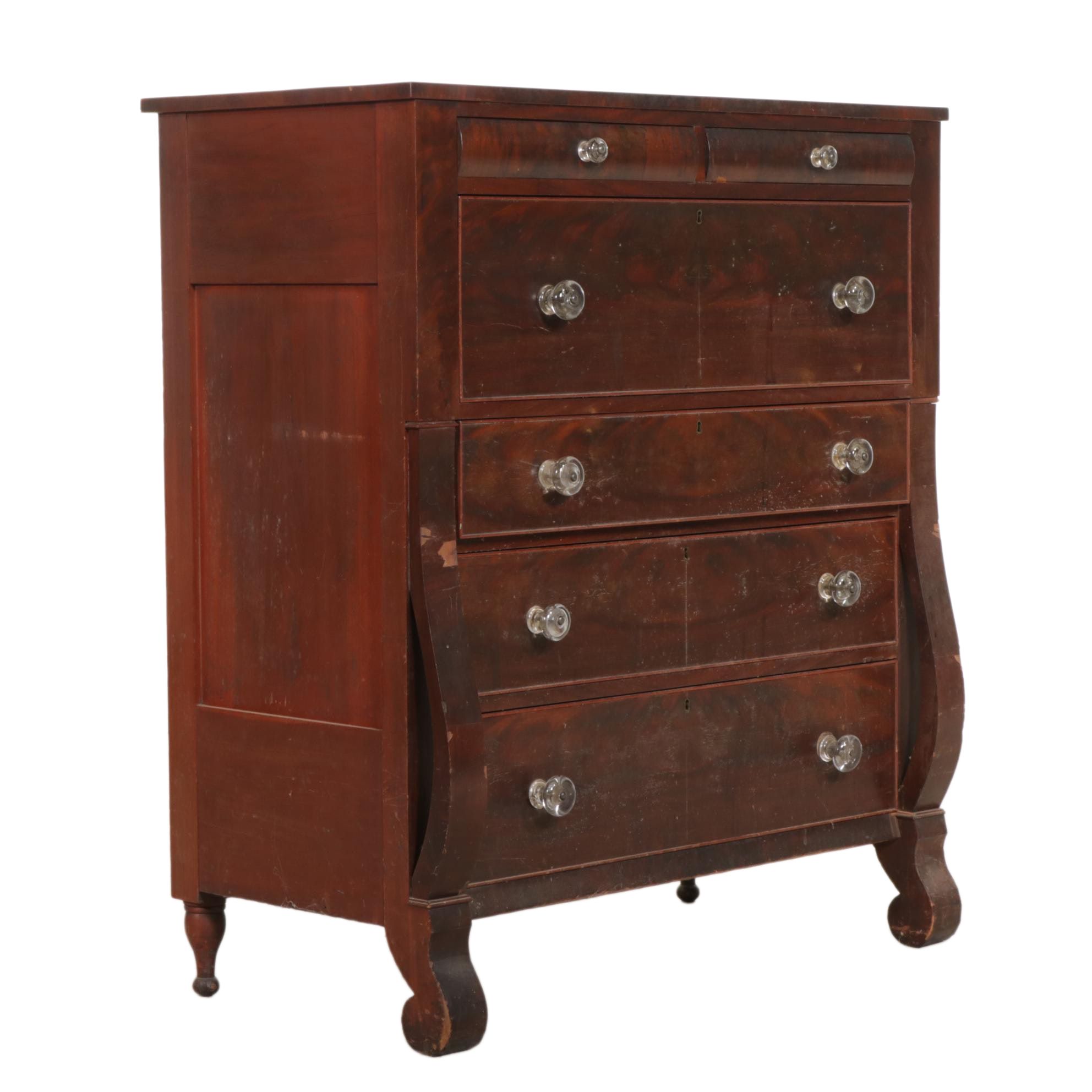 American Empire Chest of Drawers, Mid-19th Century