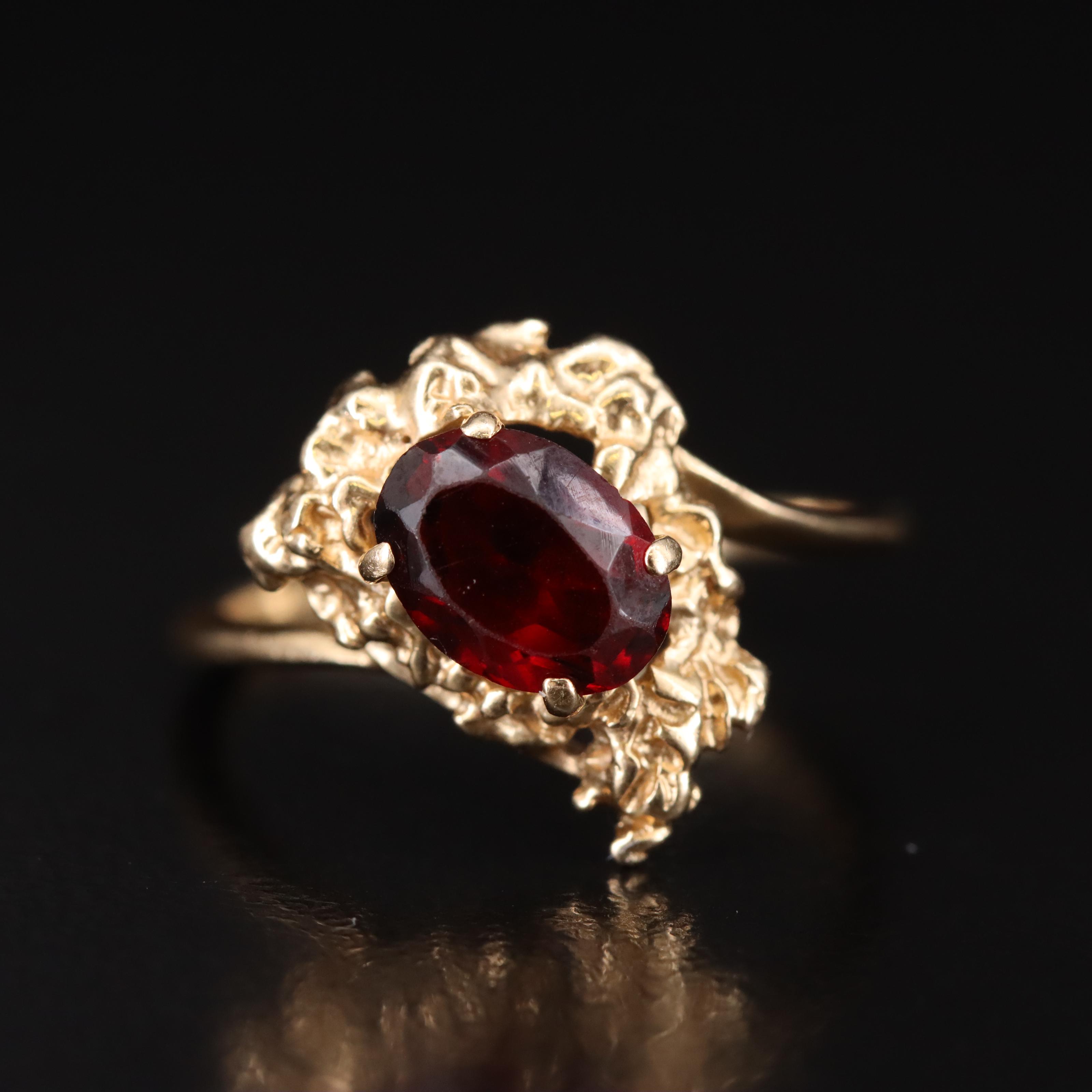 10K and 14K Garnet Ring