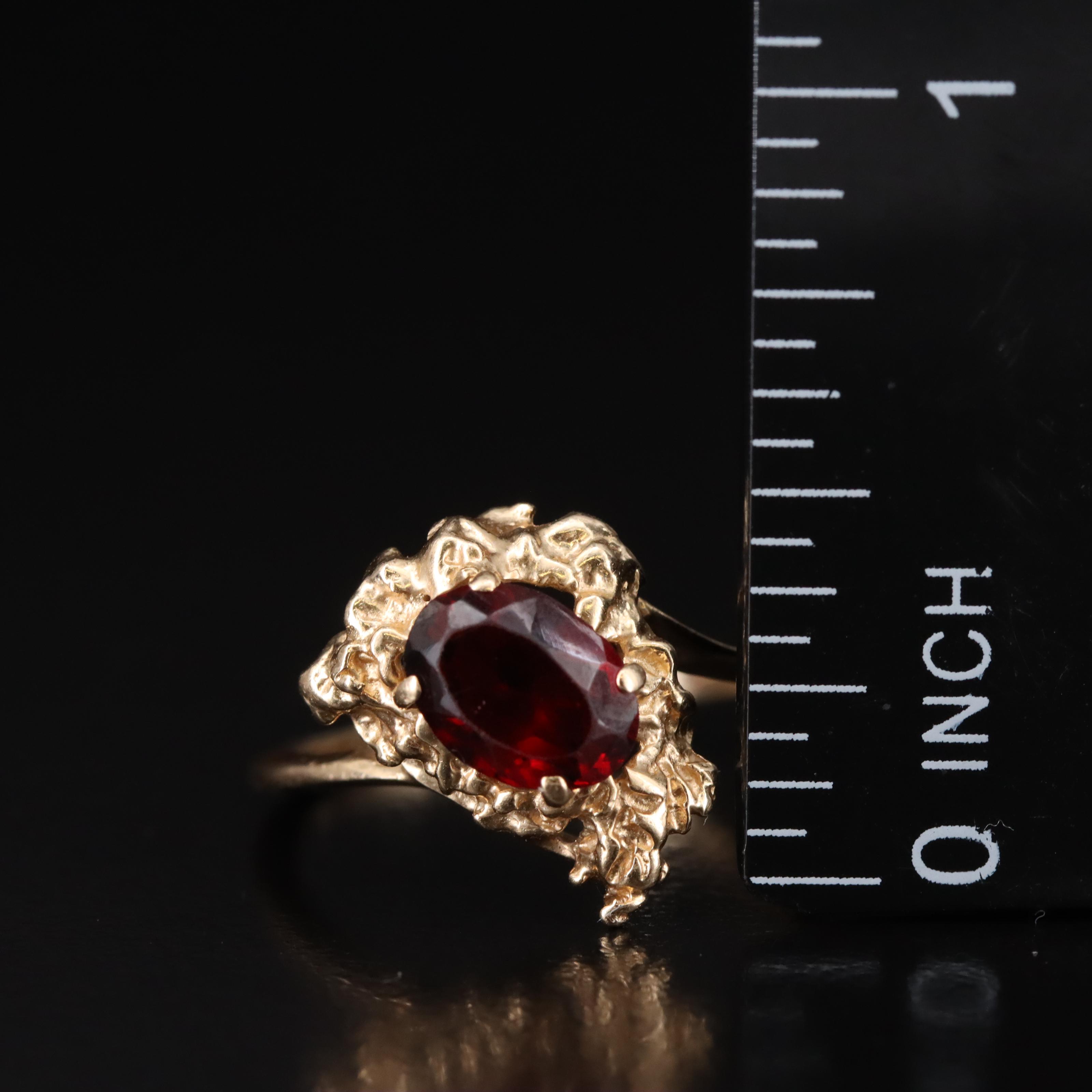 10K and 14K Garnet Ring