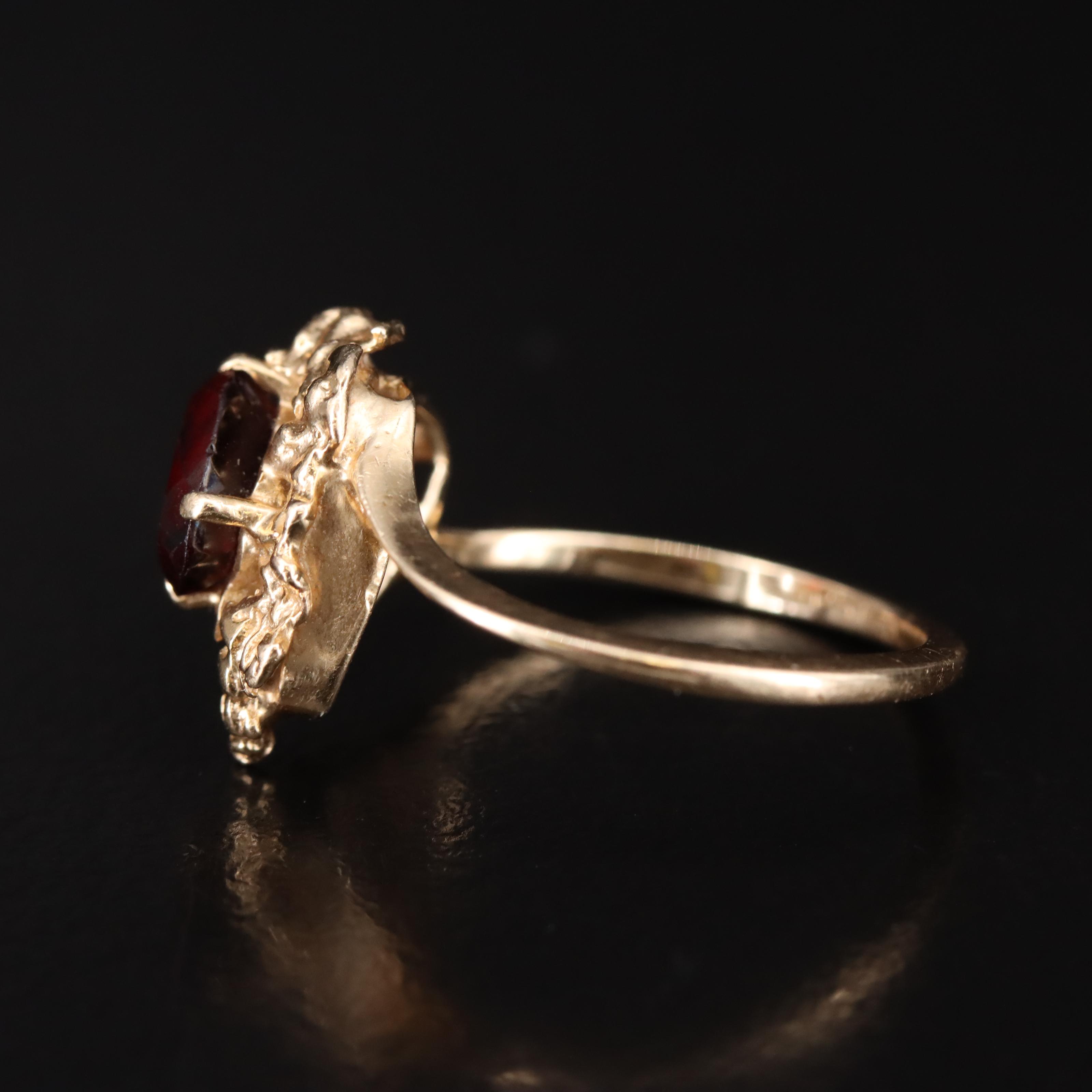 10K and 14K Garnet Ring