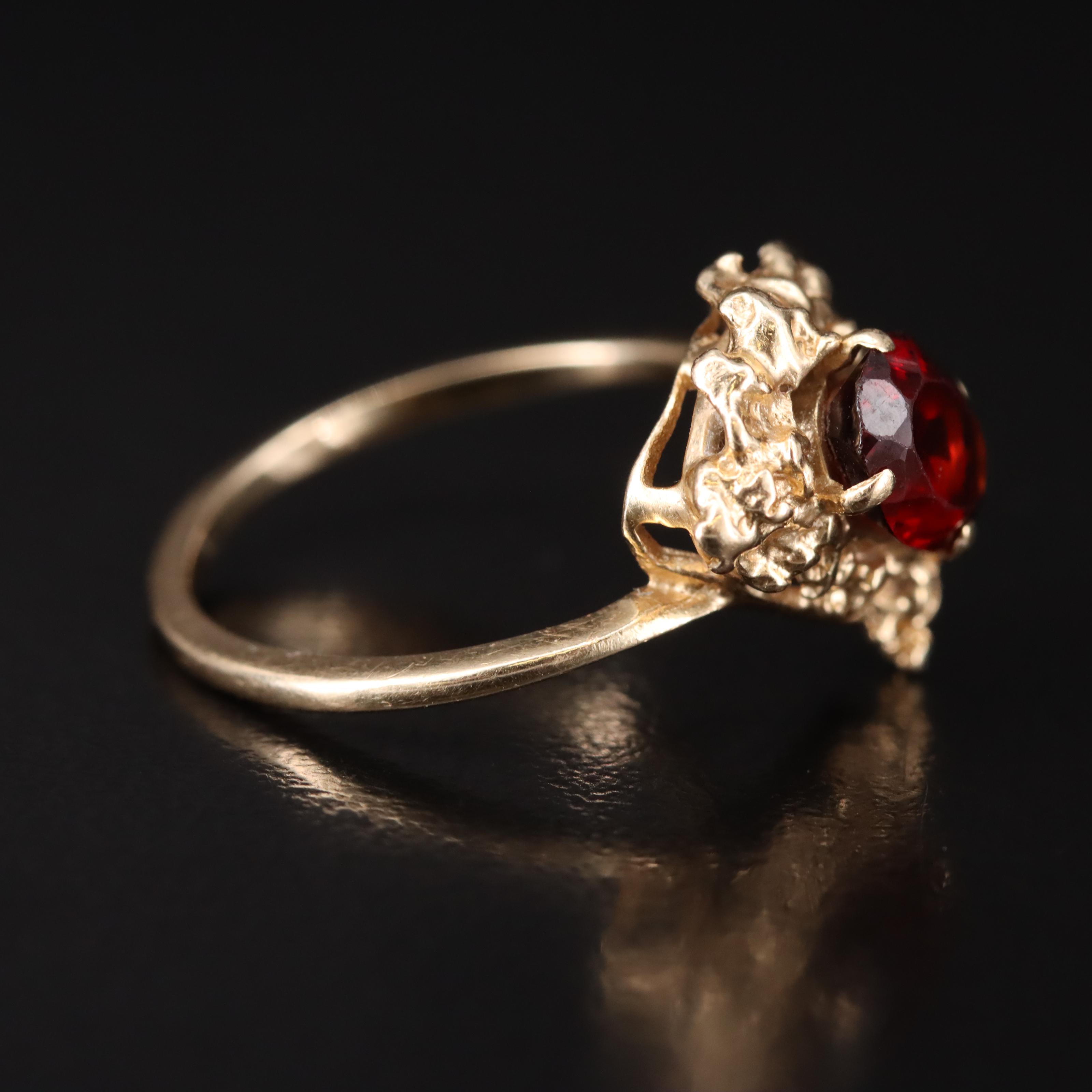 10K and 14K Garnet Ring