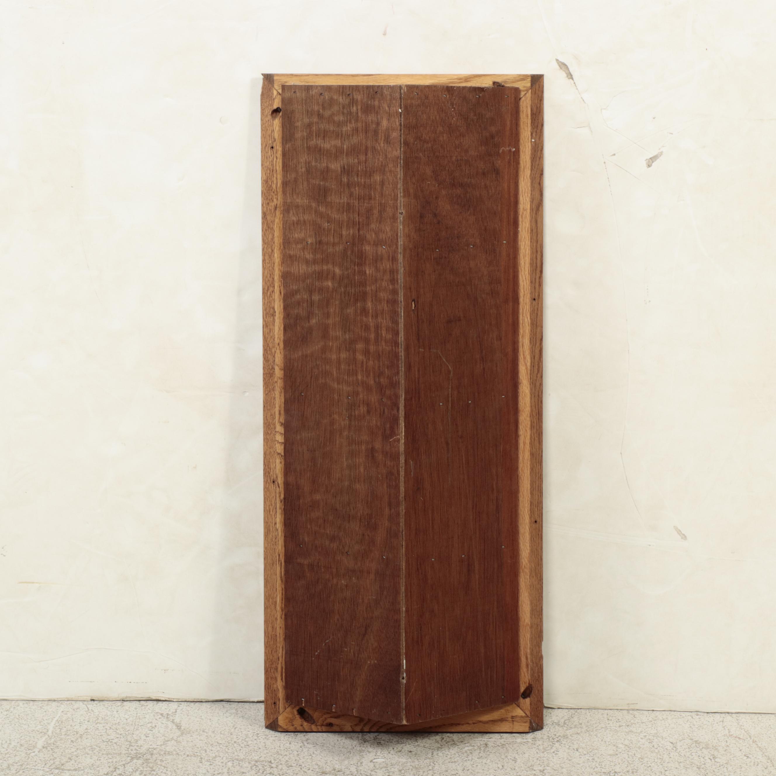 Small Oak Hanging Corner Shelf, Late 20th Century