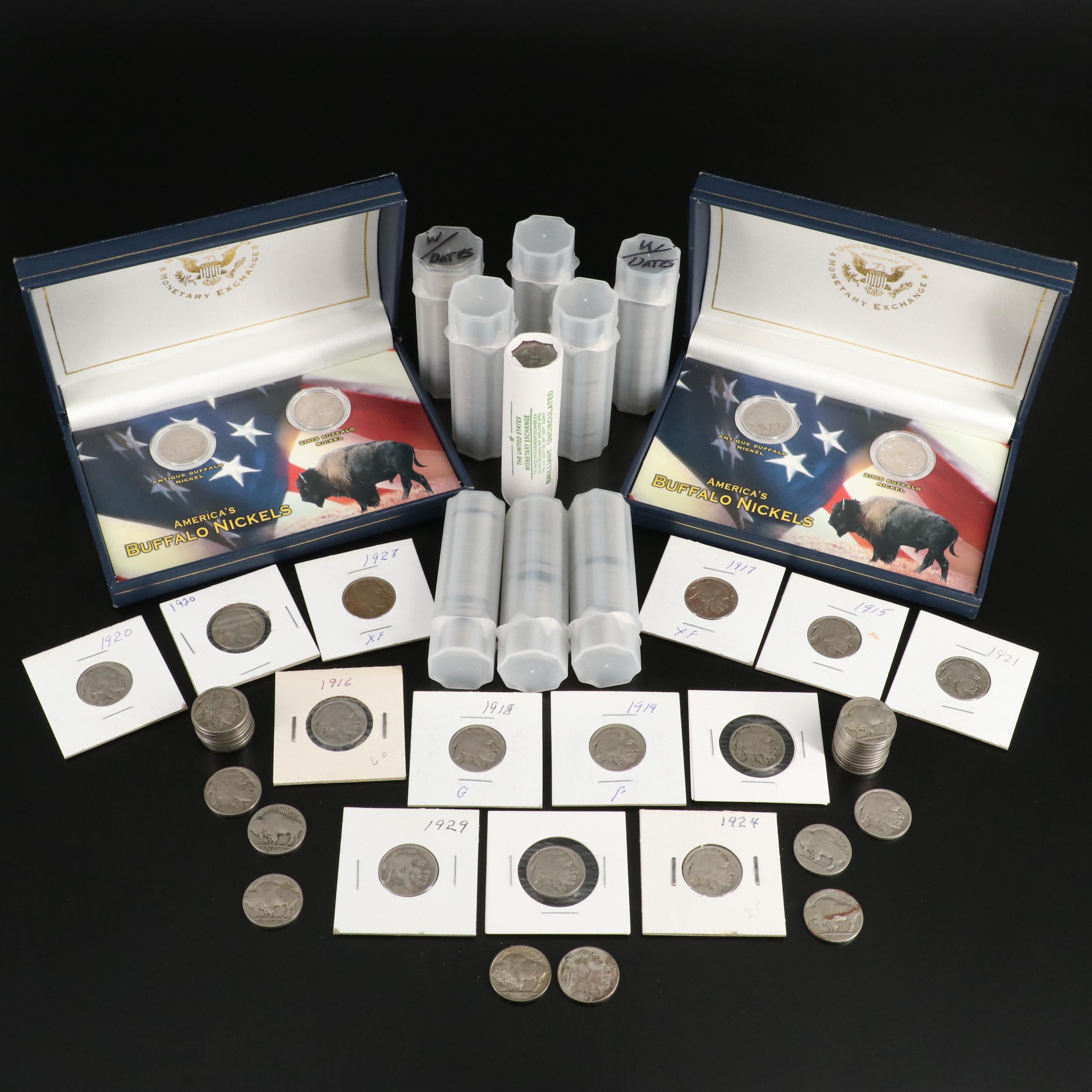 Collection of 395 Buffalo Nickels Including Early Dates