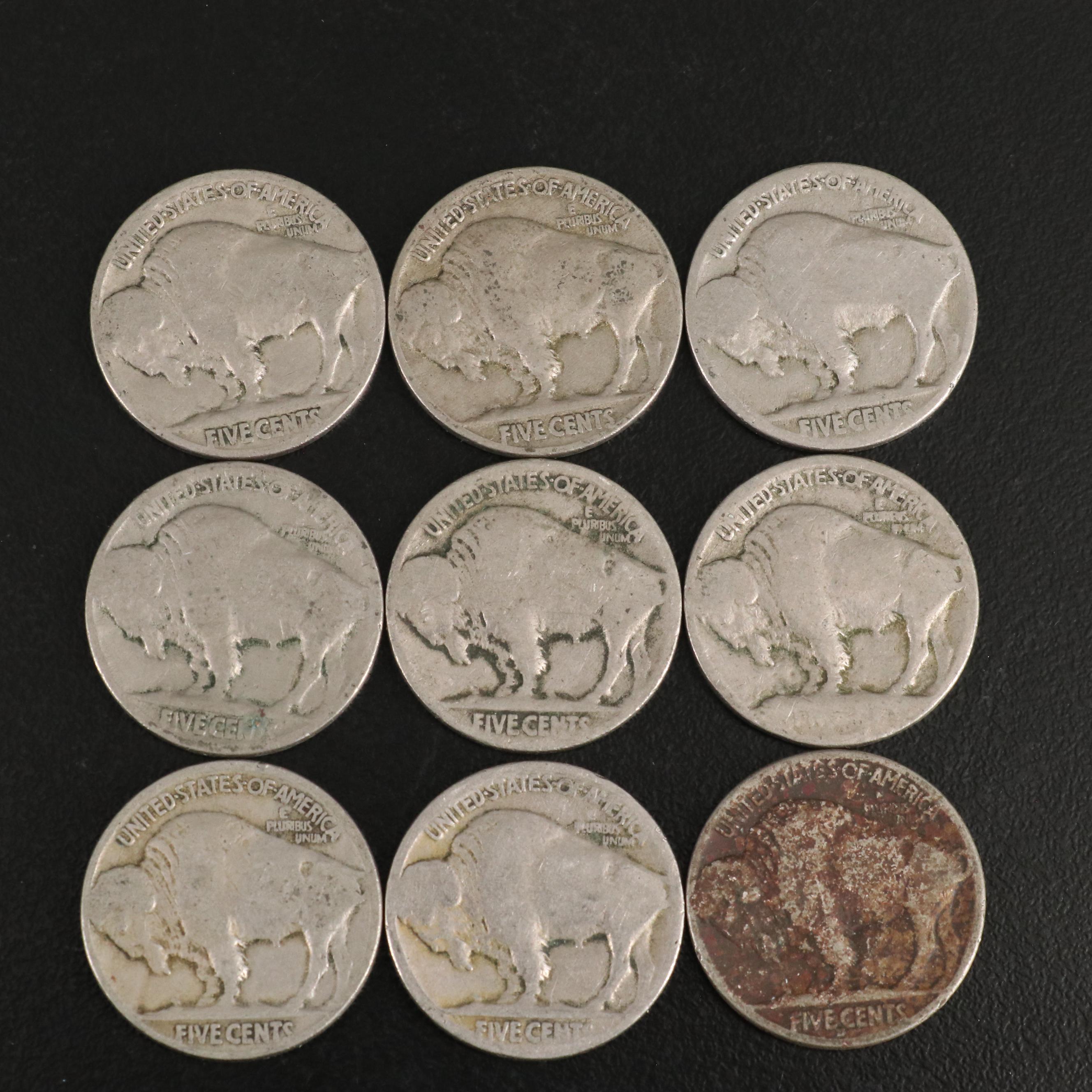 Collection of 395 Buffalo Nickels Including Early Dates