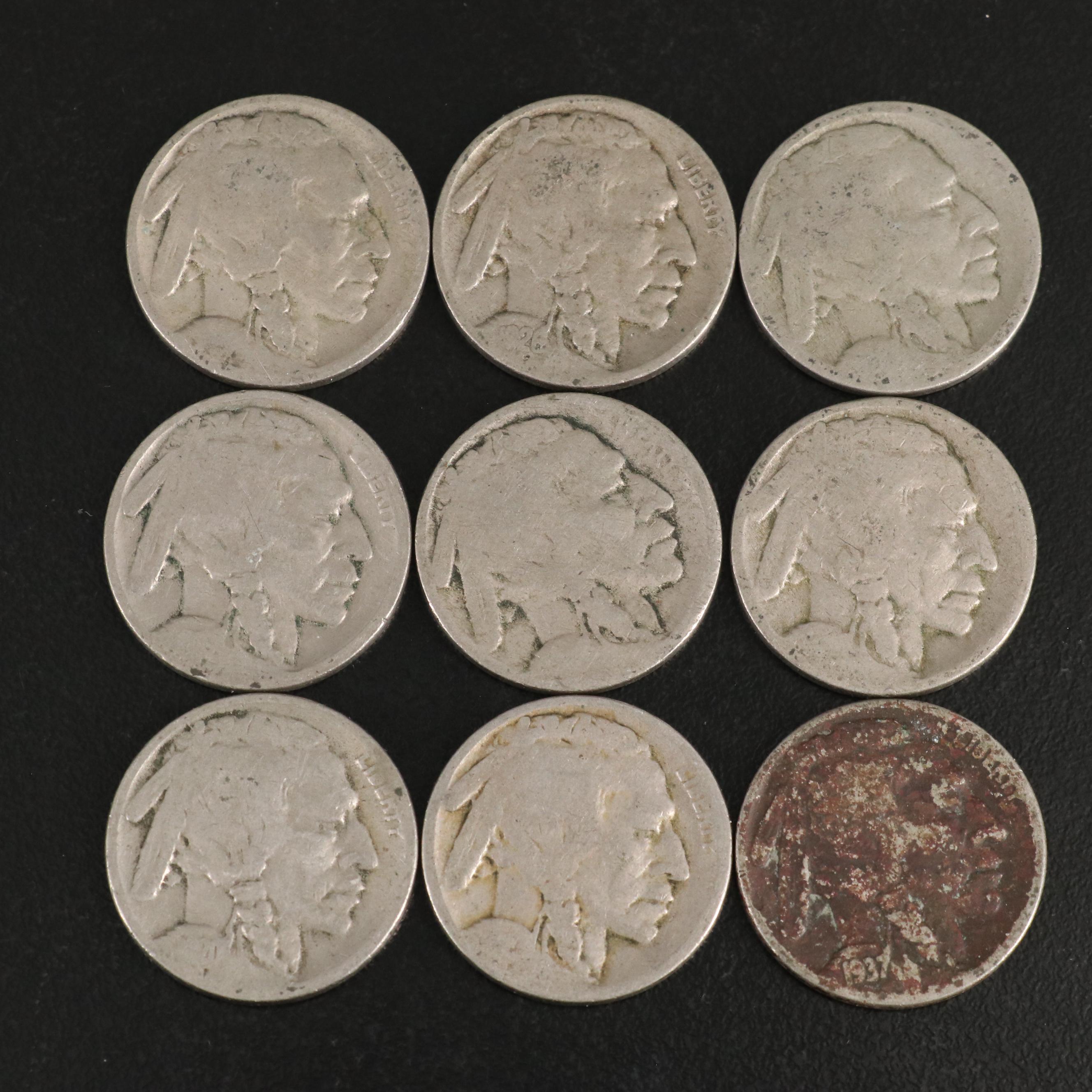 Collection of 395 Buffalo Nickels Including Early Dates
