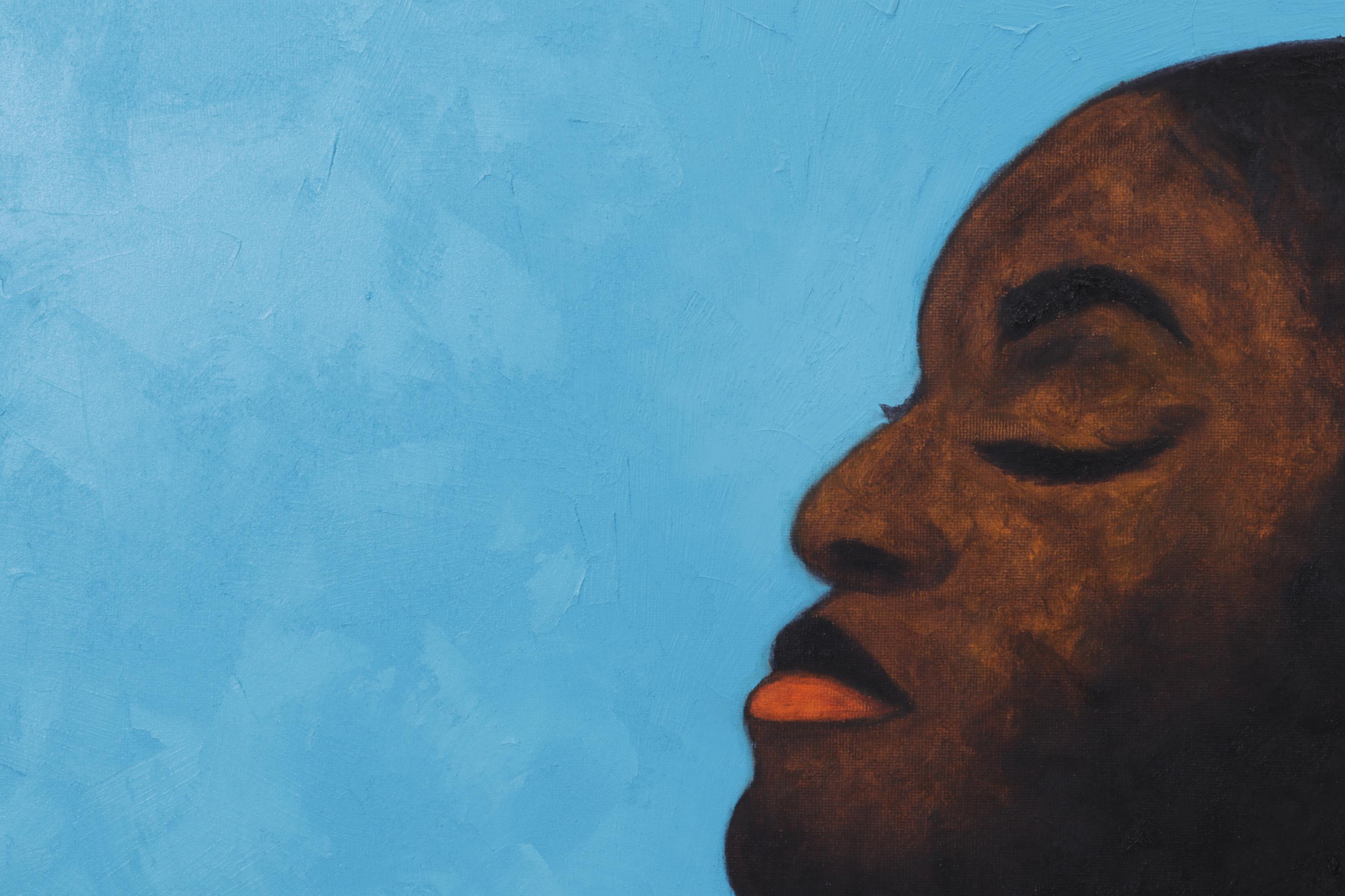 Oluwakemi Omowaire Portrait Oil Painting "Stay With Me," 21st Century