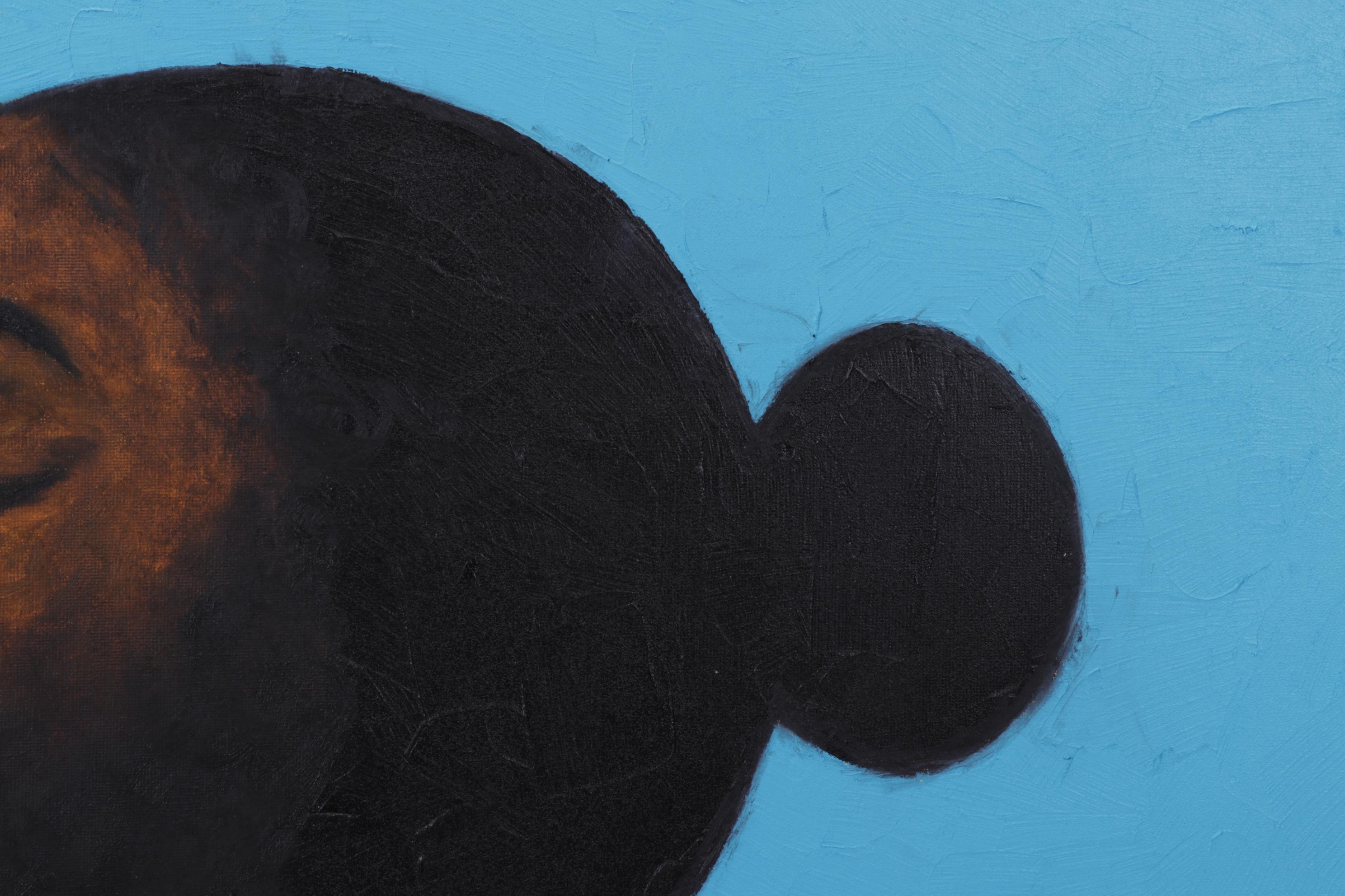 Oluwakemi Omowaire Portrait Oil Painting "Stay With Me," 21st Century