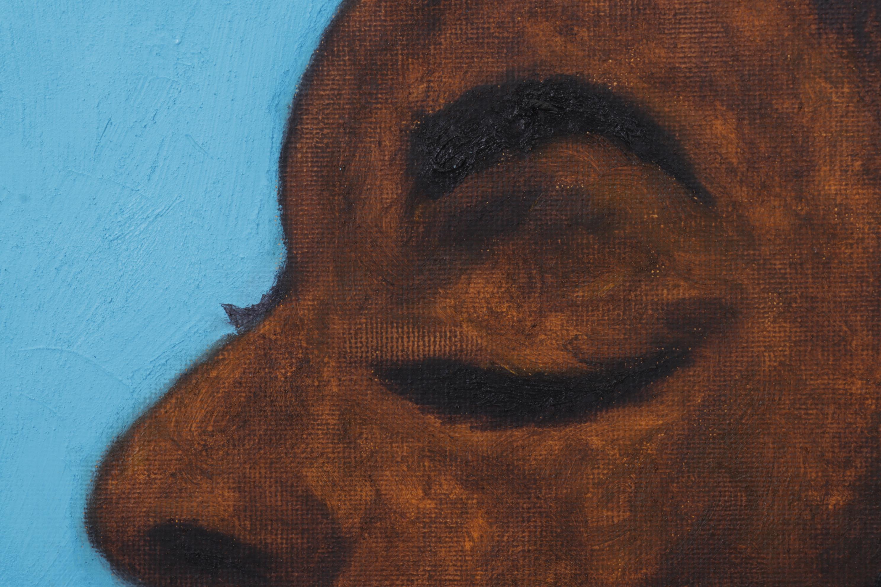 Oluwakemi Omowaire Portrait Oil Painting "Stay With Me," 21st Century