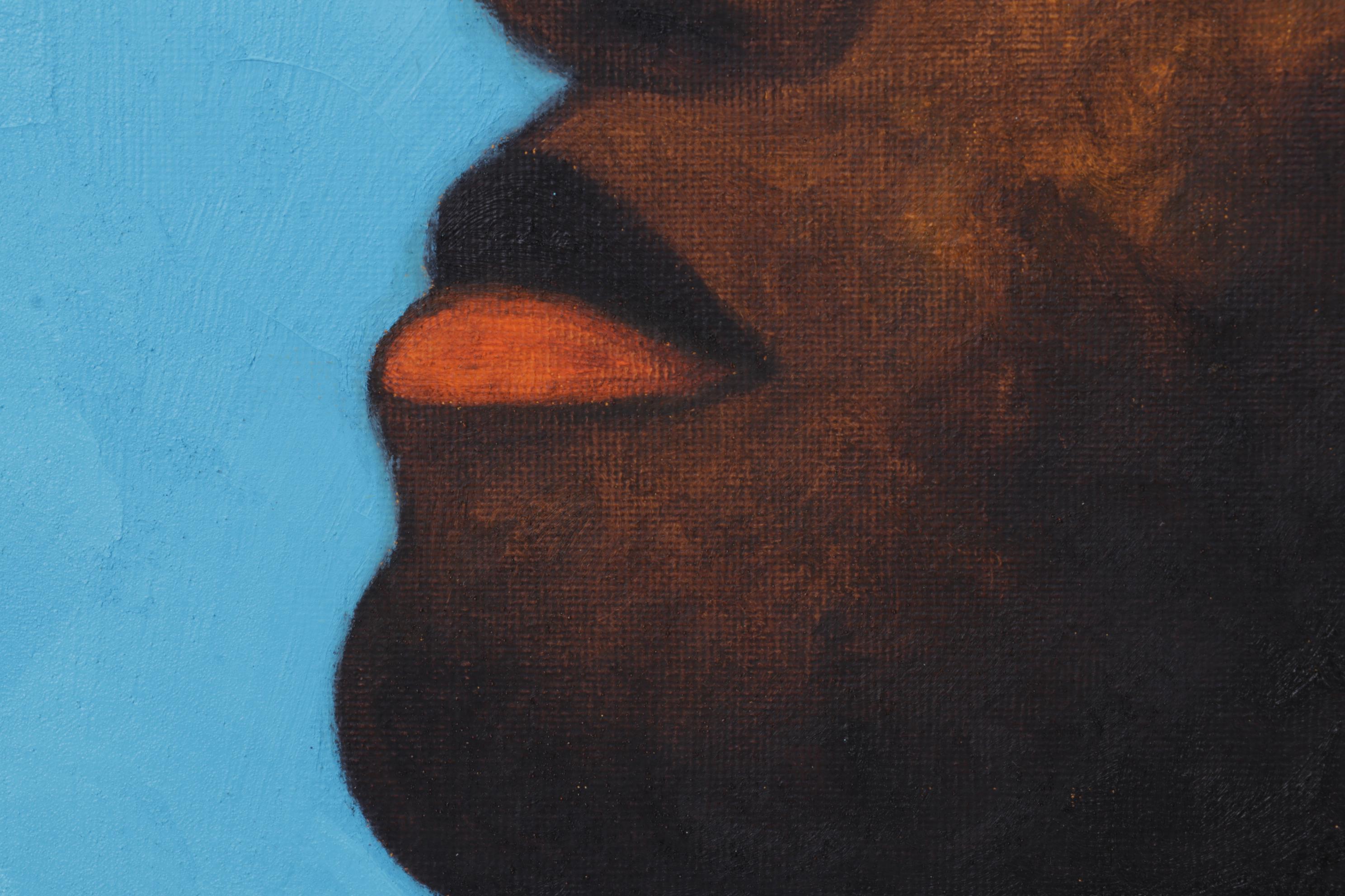 Oluwakemi Omowaire Portrait Oil Painting "Stay With Me," 21st Century