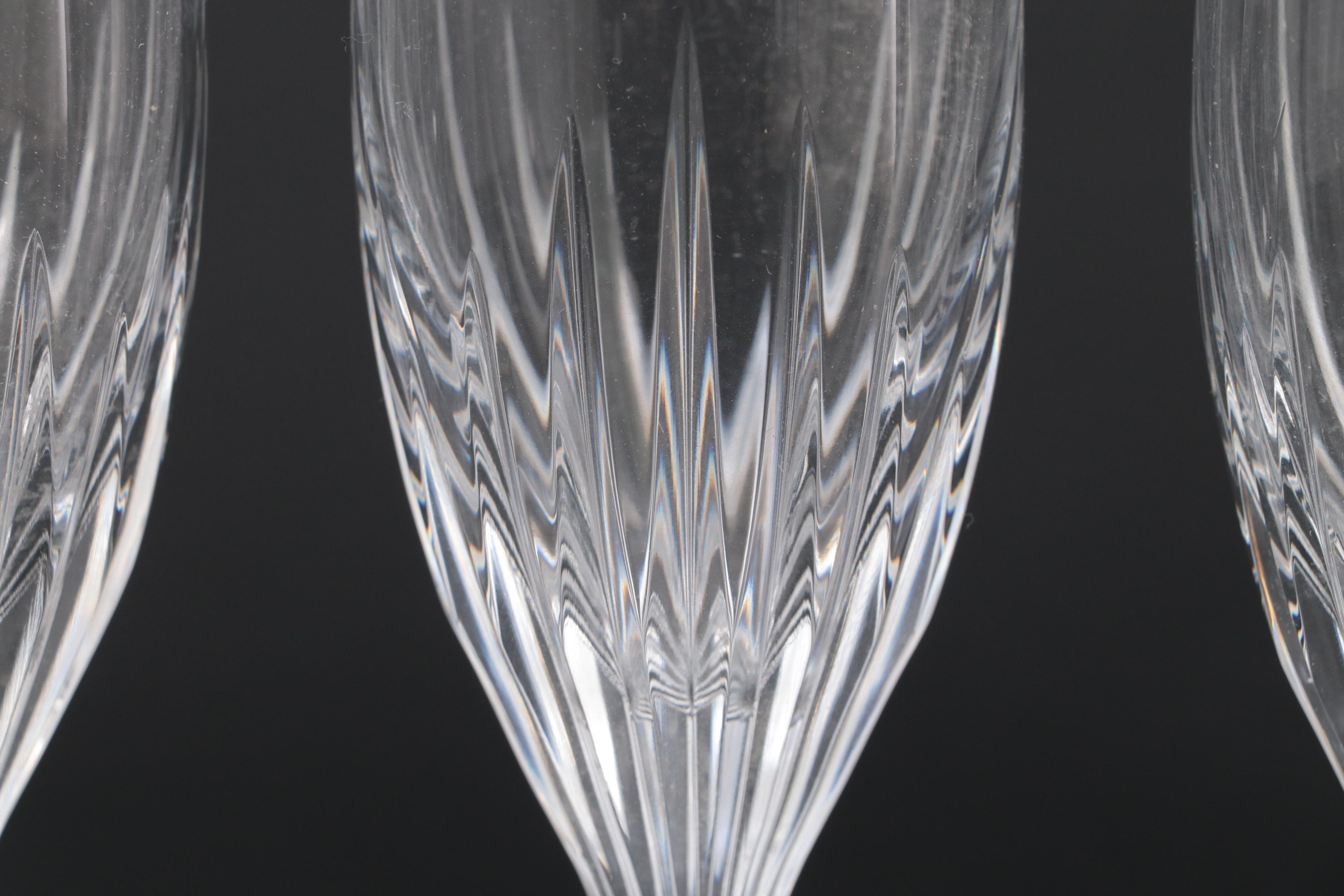 Baccarat "Massena" Clear Crystal Champagne Flutes