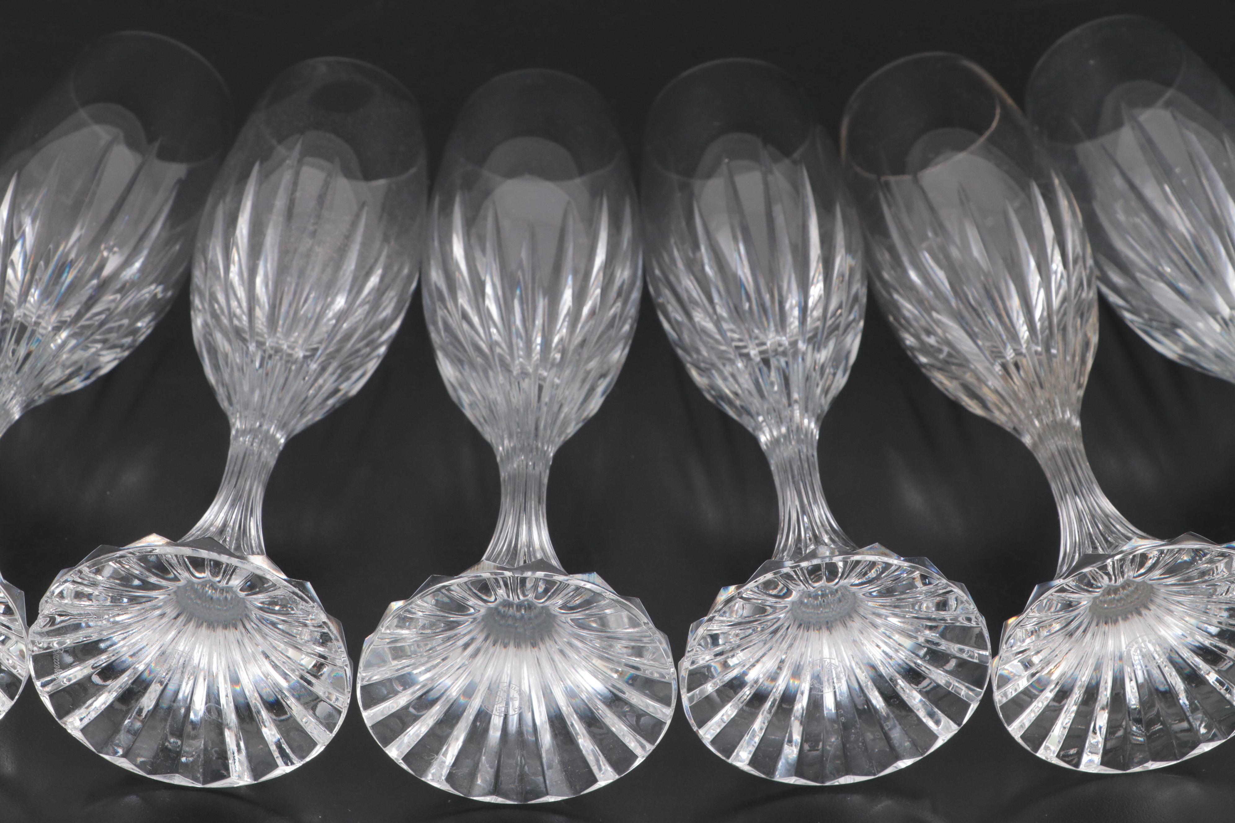 Baccarat "Massena" Clear Crystal Champagne Flutes