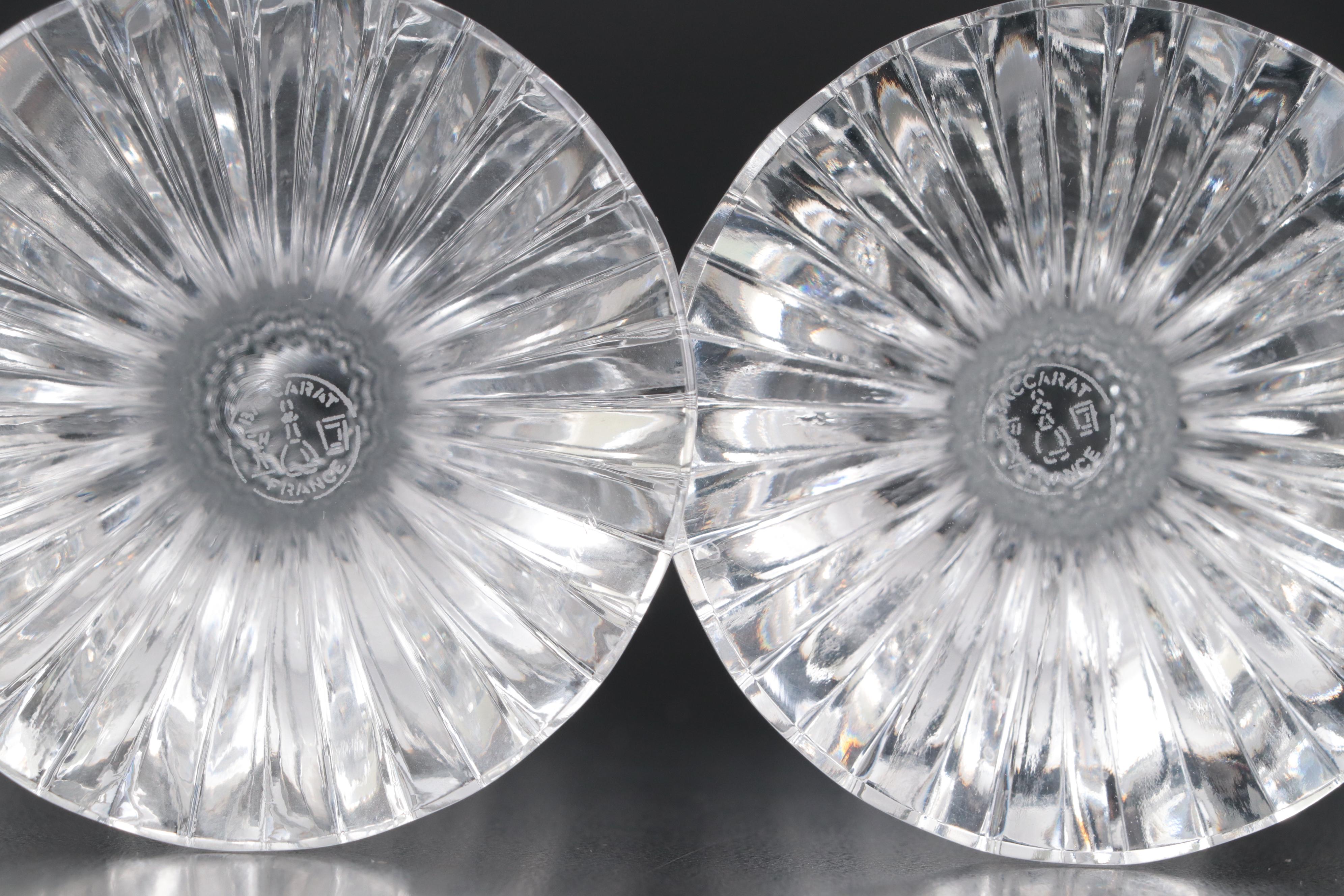 Baccarat "Massena" Clear Crystal Champagne Flutes
