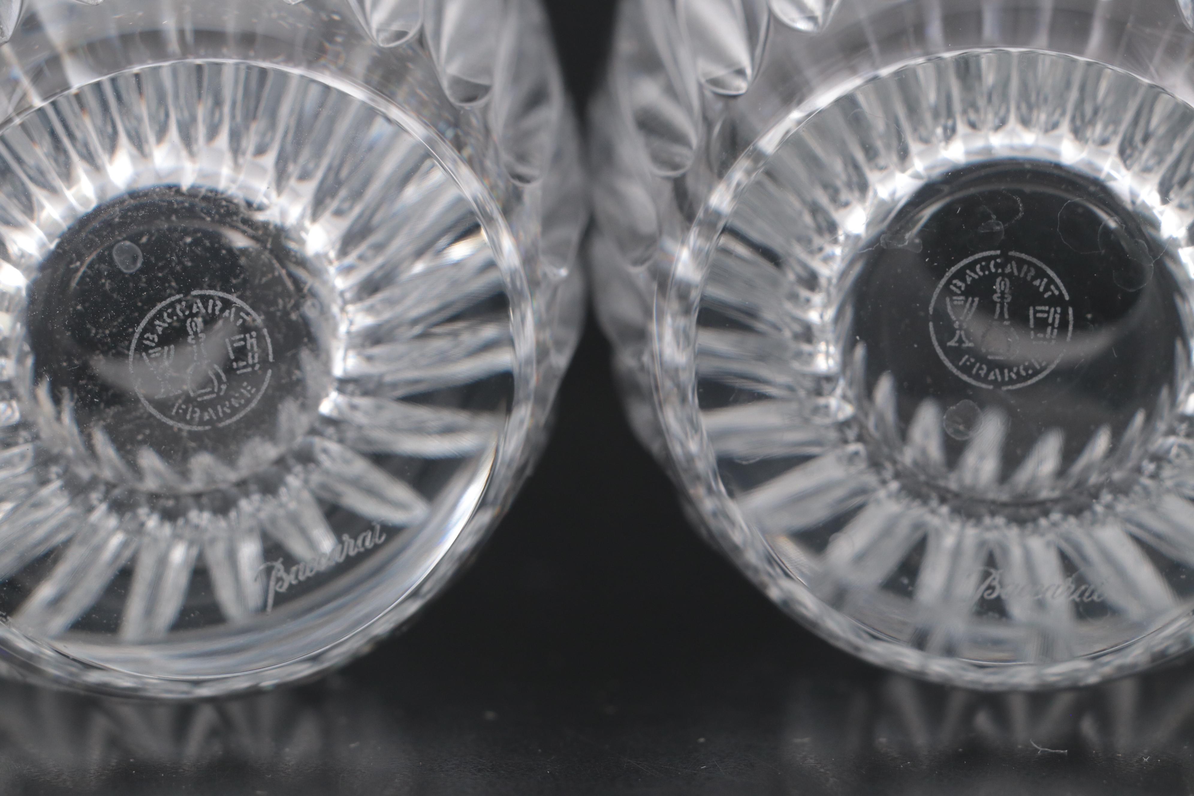 Baccarat "Massena" Clear Crystal Highball Glasses and Tumblers