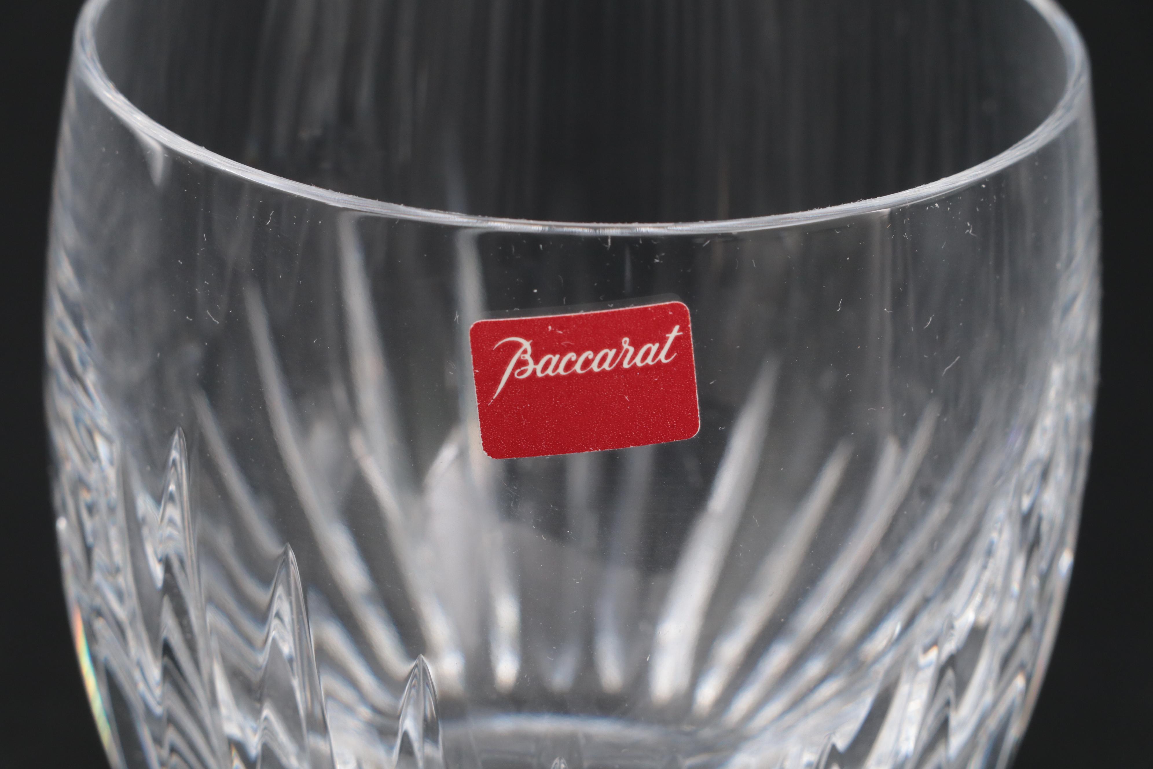 Baccarat "Massena" Clear Crystal Highball Glasses and Tumblers