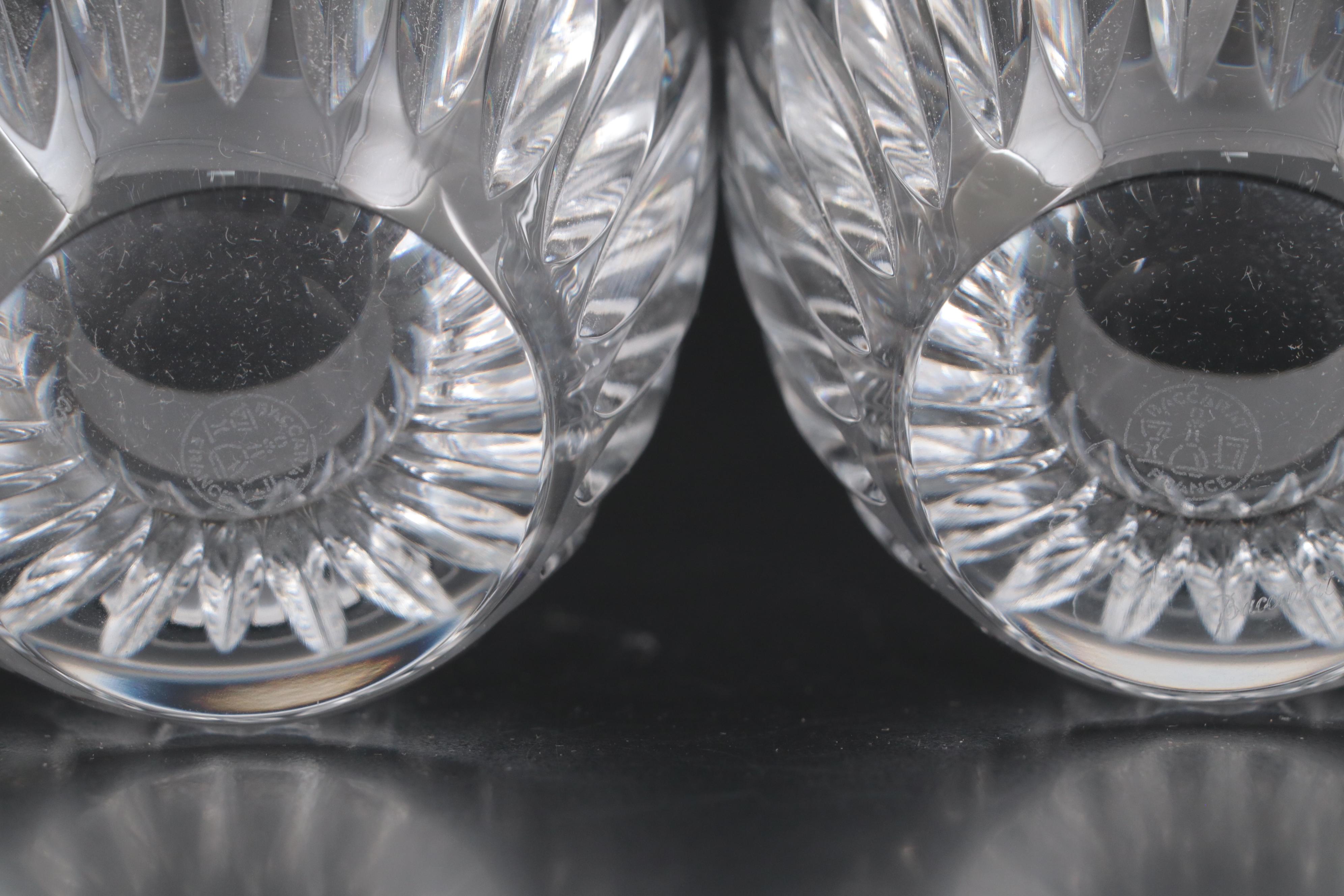 Baccarat "Massena" Clear Crystal Highball Glasses and Tumblers