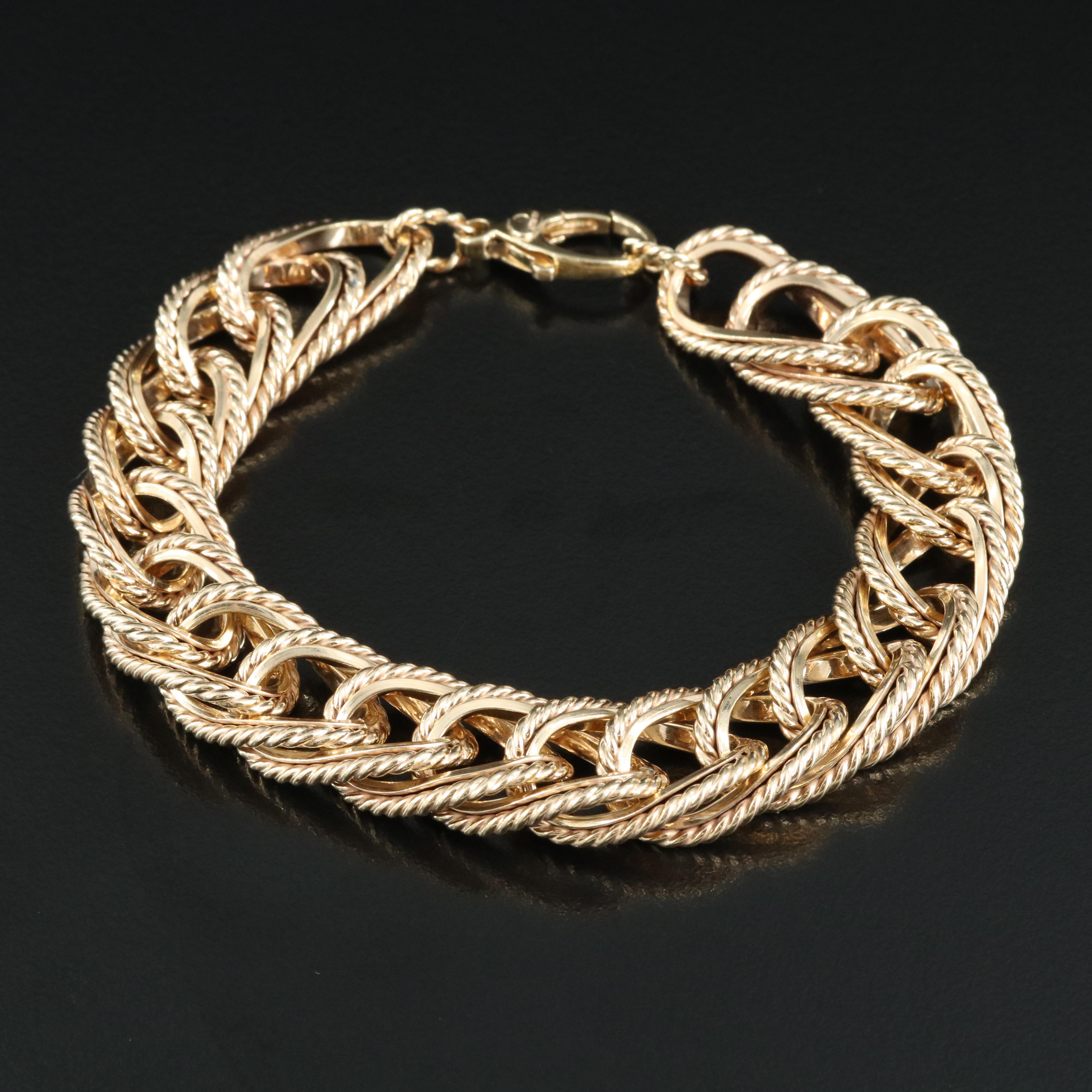 Italian 14K Fancy Link Bracelet