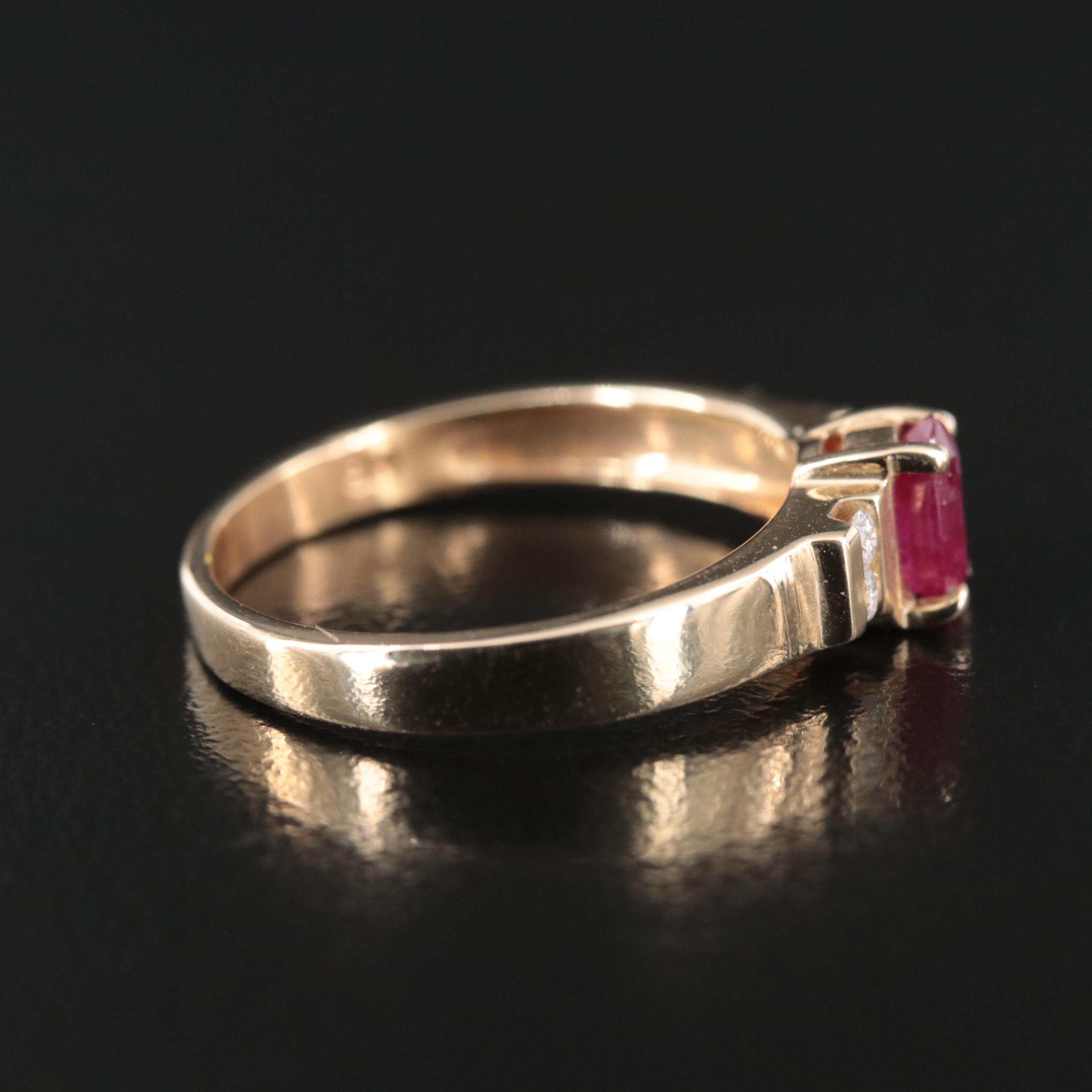 14K Ruby and Diamond Ring