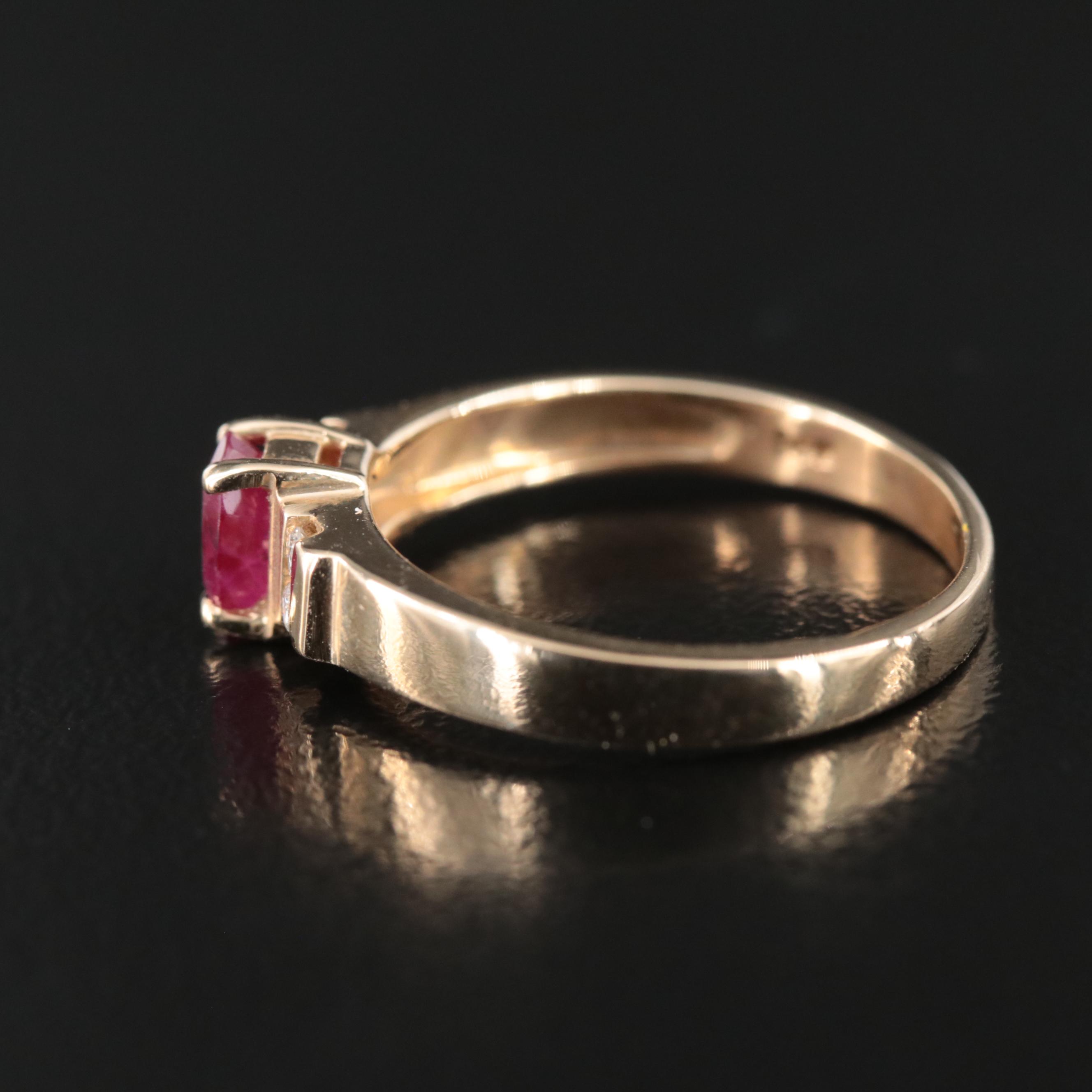 14K Ruby and Diamond Ring