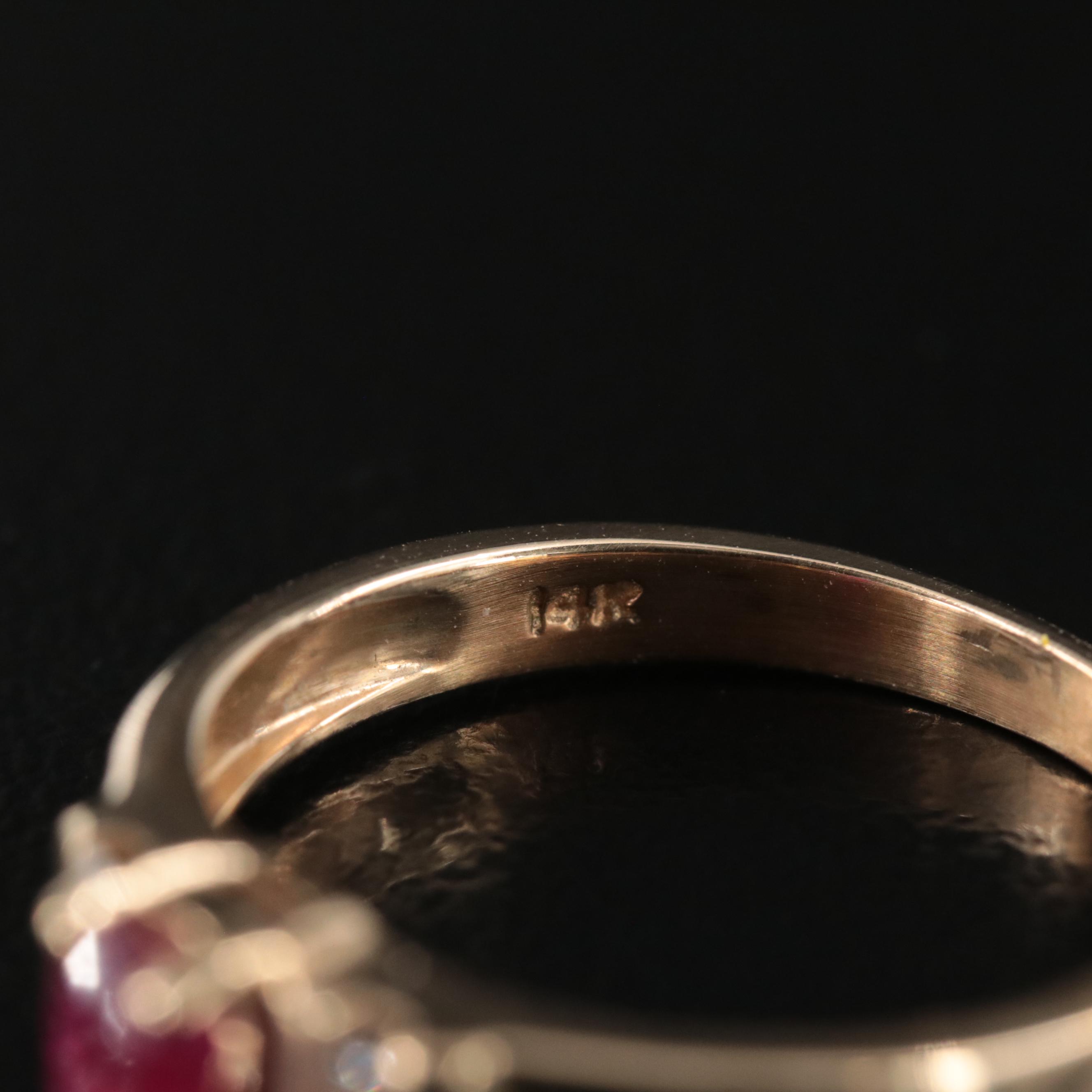 14K Ruby and Diamond Ring